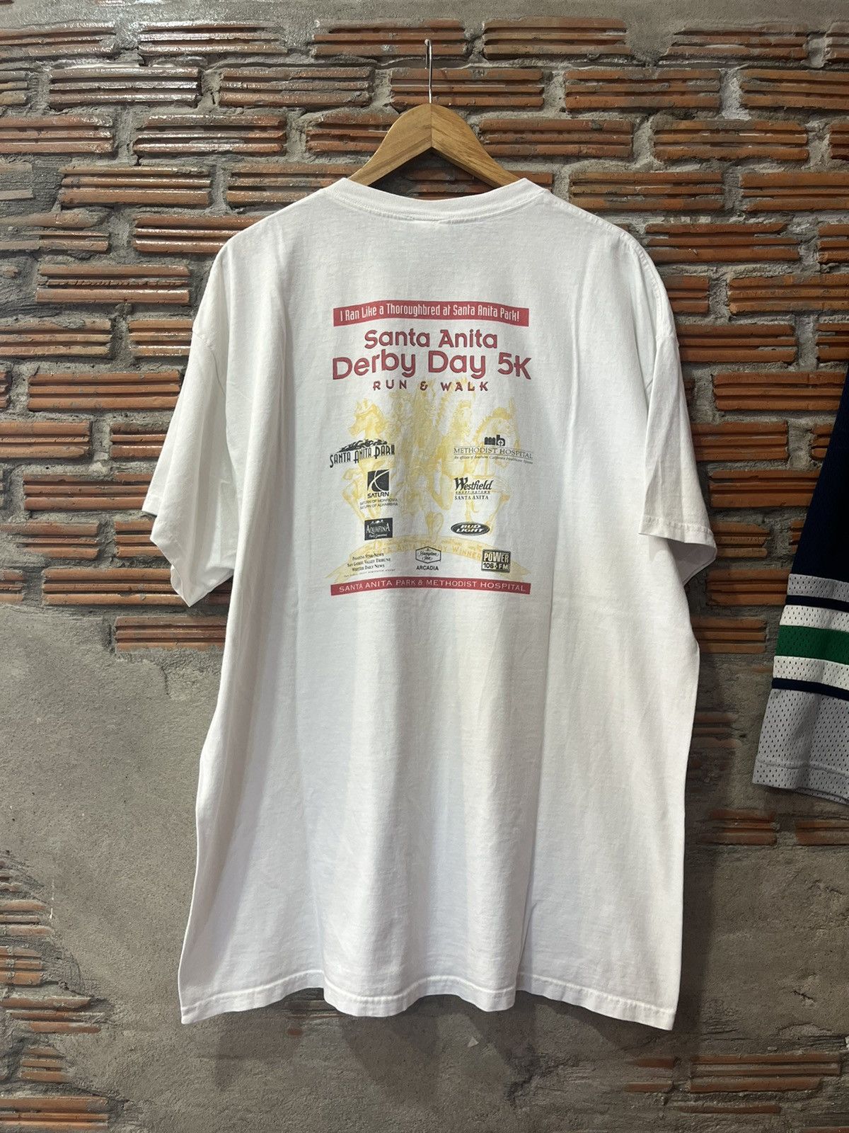 Vintage Vintage Sixth Annual Santa Anita Derby Day 5K 2000’s Tshirt Size US XXL / EU 58 / 5 - 3 Thumbnail