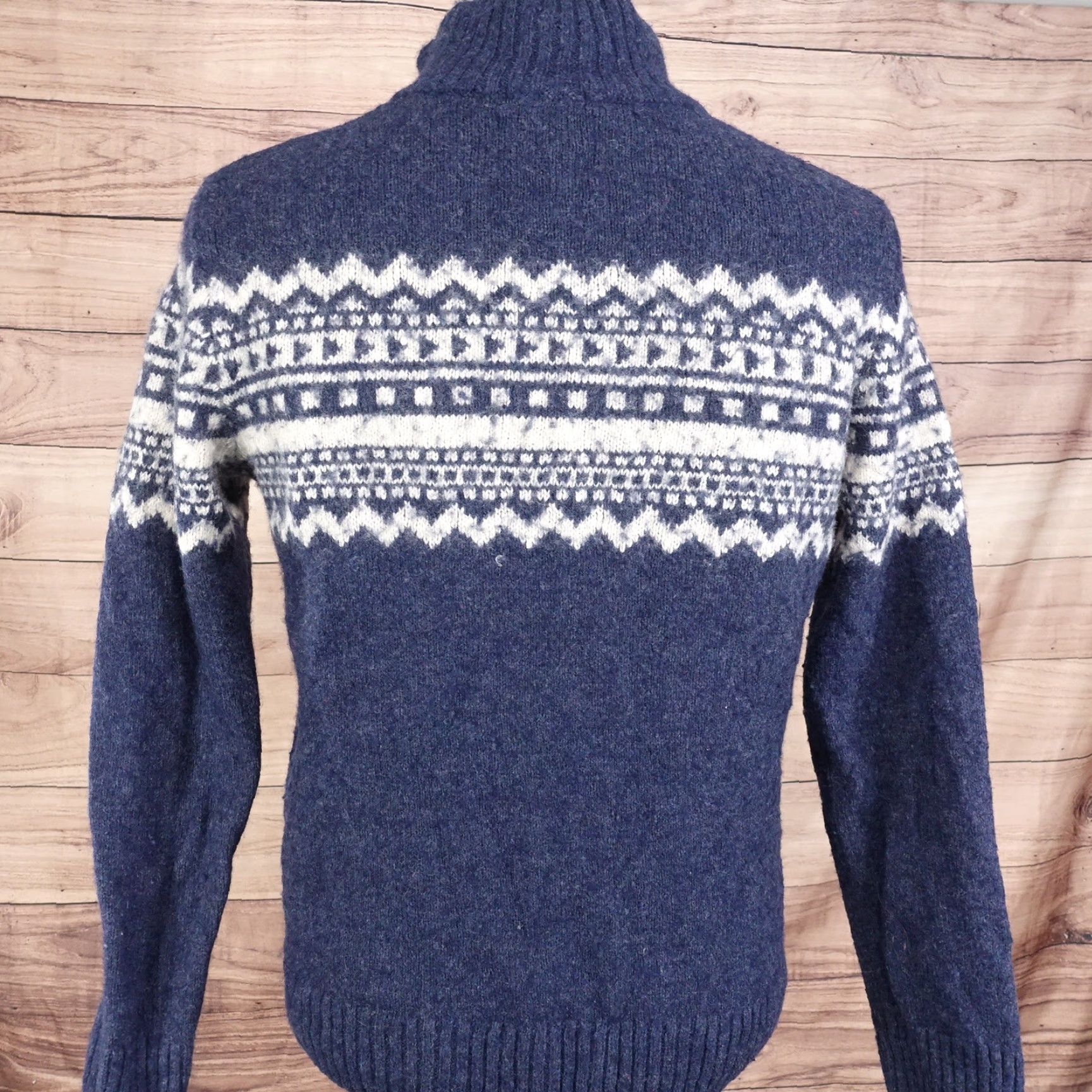 American Eagle Outfitters AMERICAN EAGLE SERIOUSLY SOFT MOCK NECK PULLOVER SWEATER MENS MEDIUM BLUE COTTON WOOL BLEND Size US M / EU 48-50 / 2 - 4 Thumbnail