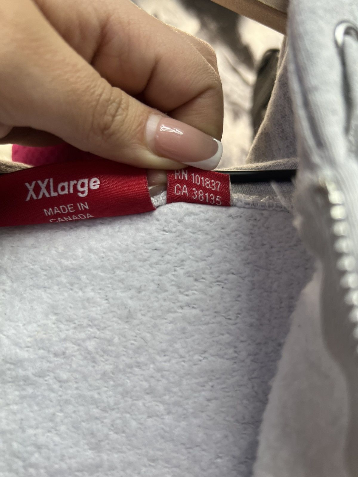 Supreme Supreme Grey Blue Logo Hoodie Size US XXL / EU 58 / 5 - 10 Thumbnail