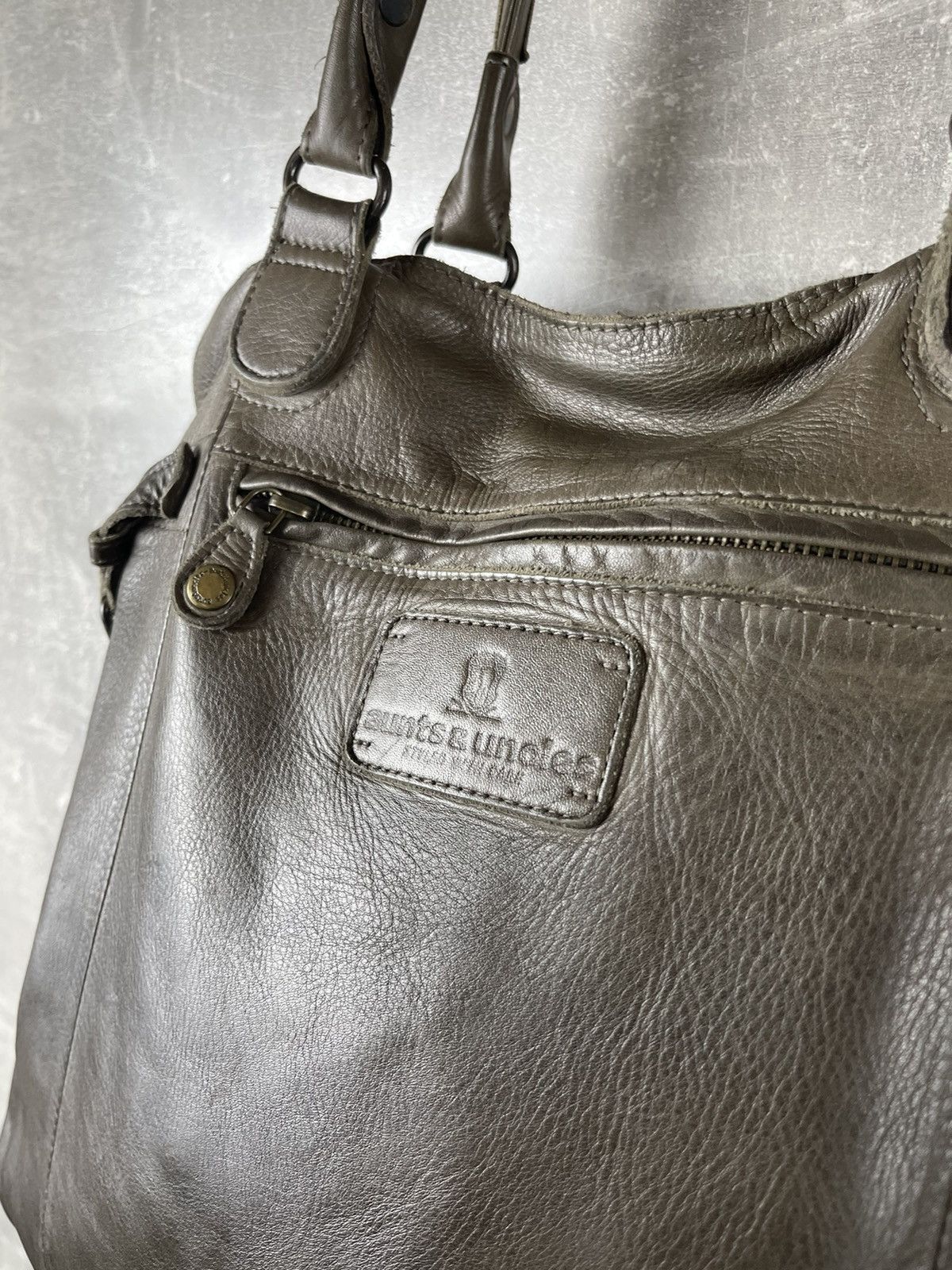 Genuine Leather Aunts & Uncles Brown Leather Tote Crossbody Satchel Bag Size ONE SIZE - 4 Thumbnail