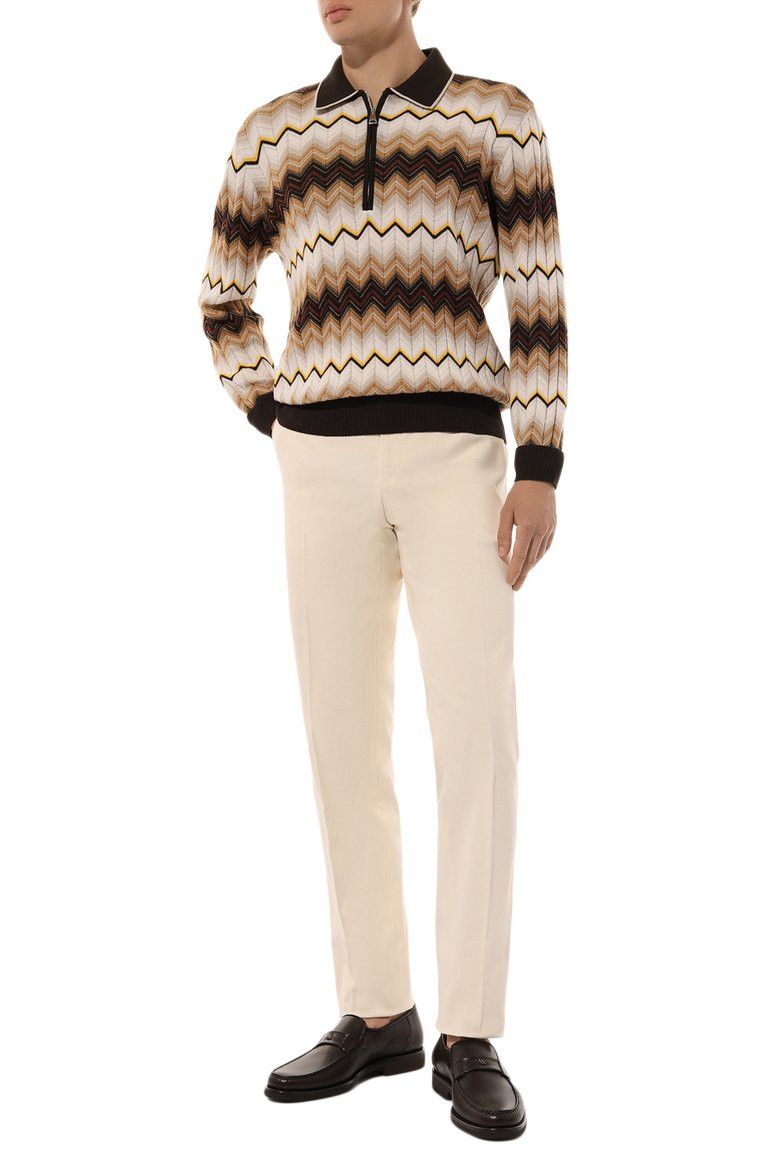Missoni o1mle0925 Quarter Zip Long Sleeve Polo Knitwear Sweater Size US M / EU 48-50 / 2 - 2 Thumbnail