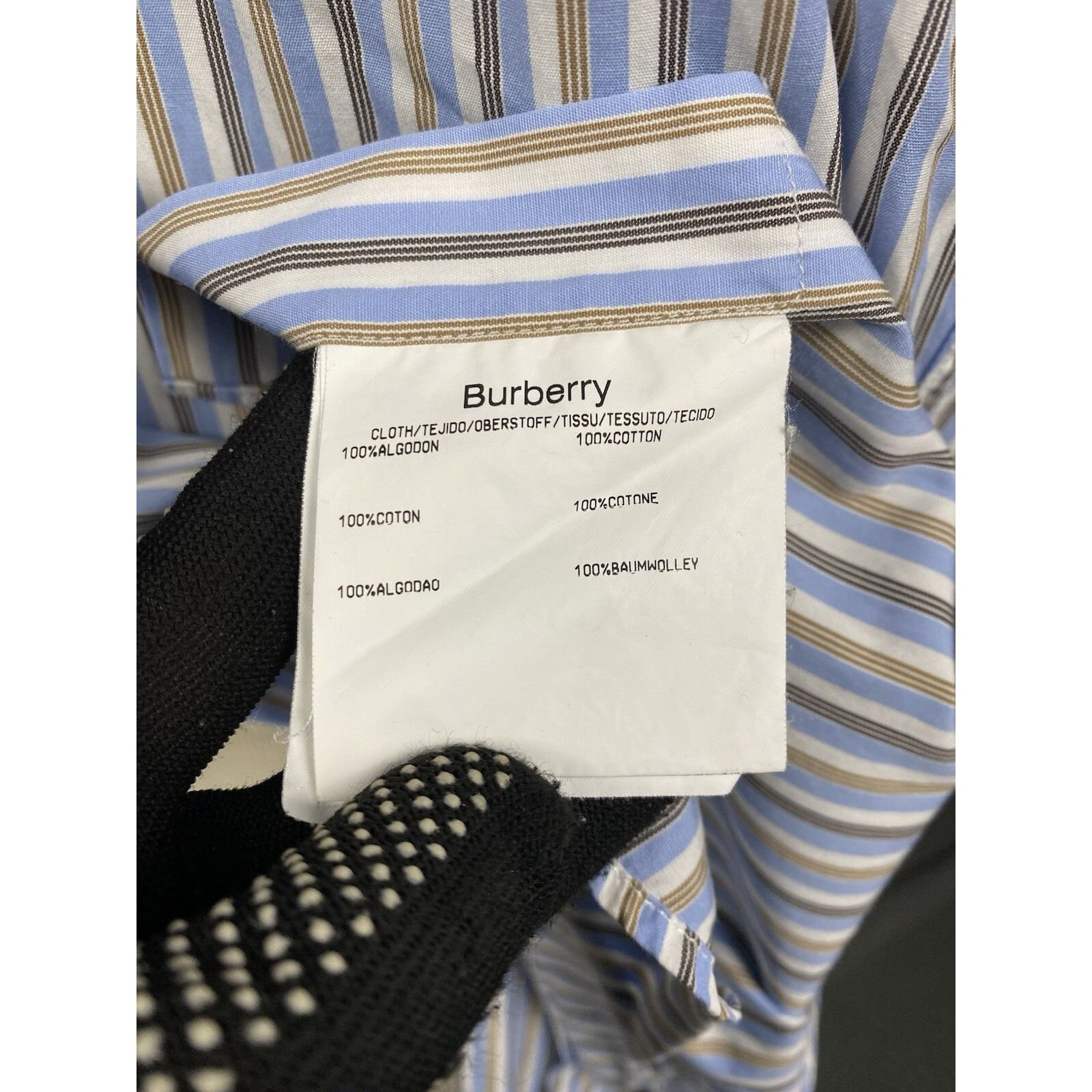 Burberry Burberry Men's Blue Striped Longsleeve Striped Shirt Size 3 Size US L / EU 52-54 / 3 - 12 Thumbnail