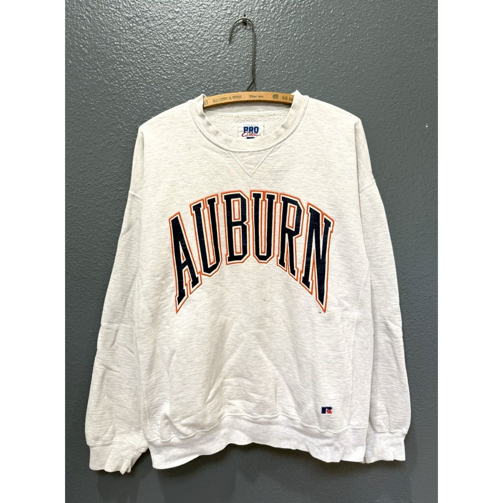 Russell Athletic VINTAGE Russell Athletic Sweatshirt Pro Cotton Auburn Tigers 90s XL Gray Mens Pullover Size US XL / EU 56 / 4 - 3 Thumbnail