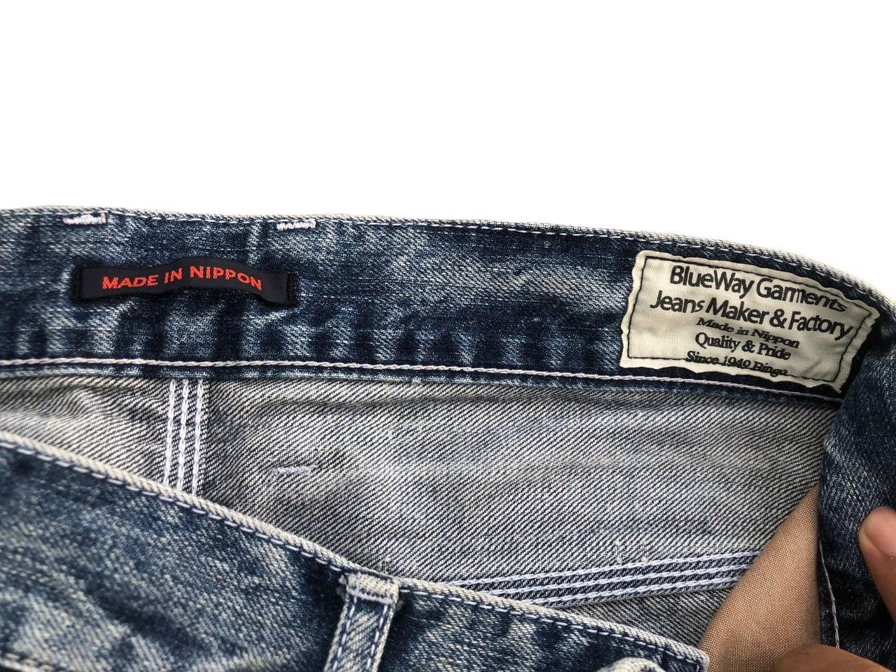 Japanese Brand FLARE BLUE WAY DISTRESSED DENIM MADE IN NIPPON Size US 30 / EU 46 - 7 Thumbnail