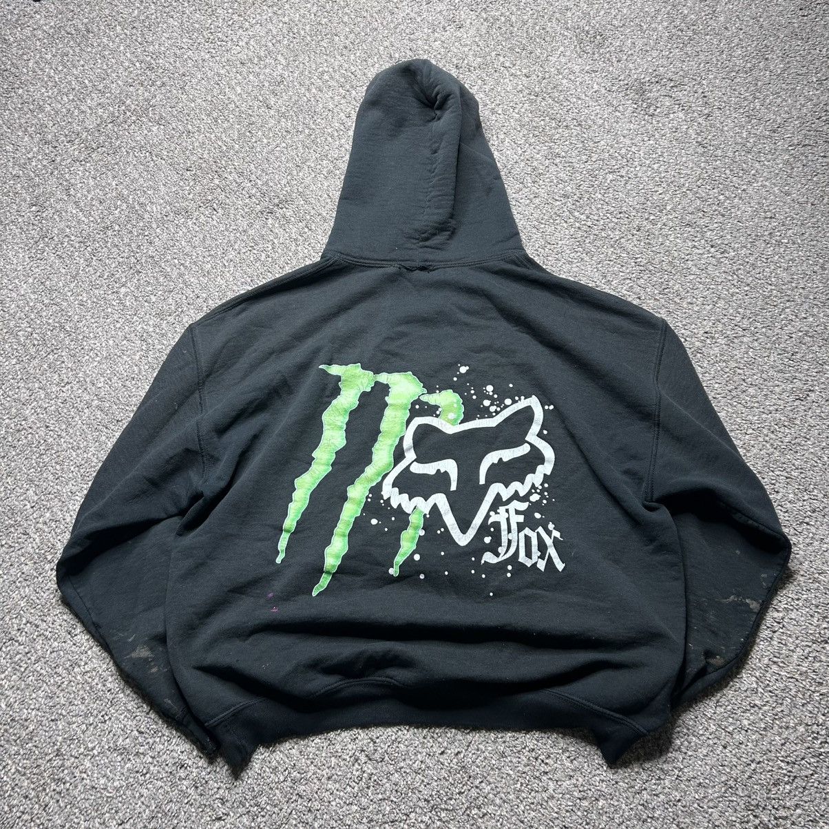 Fox Racing × Vintage Y2K Fox racing monster faded trashed hoodie Size US L / EU 52-54 / 3 - 1 Thumbnail