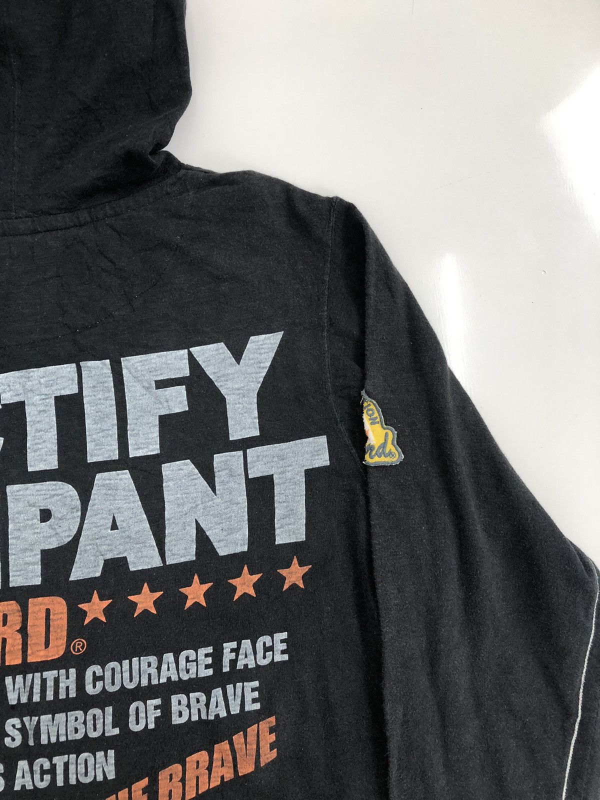 If Six Was Nine Japanese Poem Patchwork Lifeguard Hoodie Punk Rock Style Size US XL / EU 56 / 4 - 7 Thumbnail