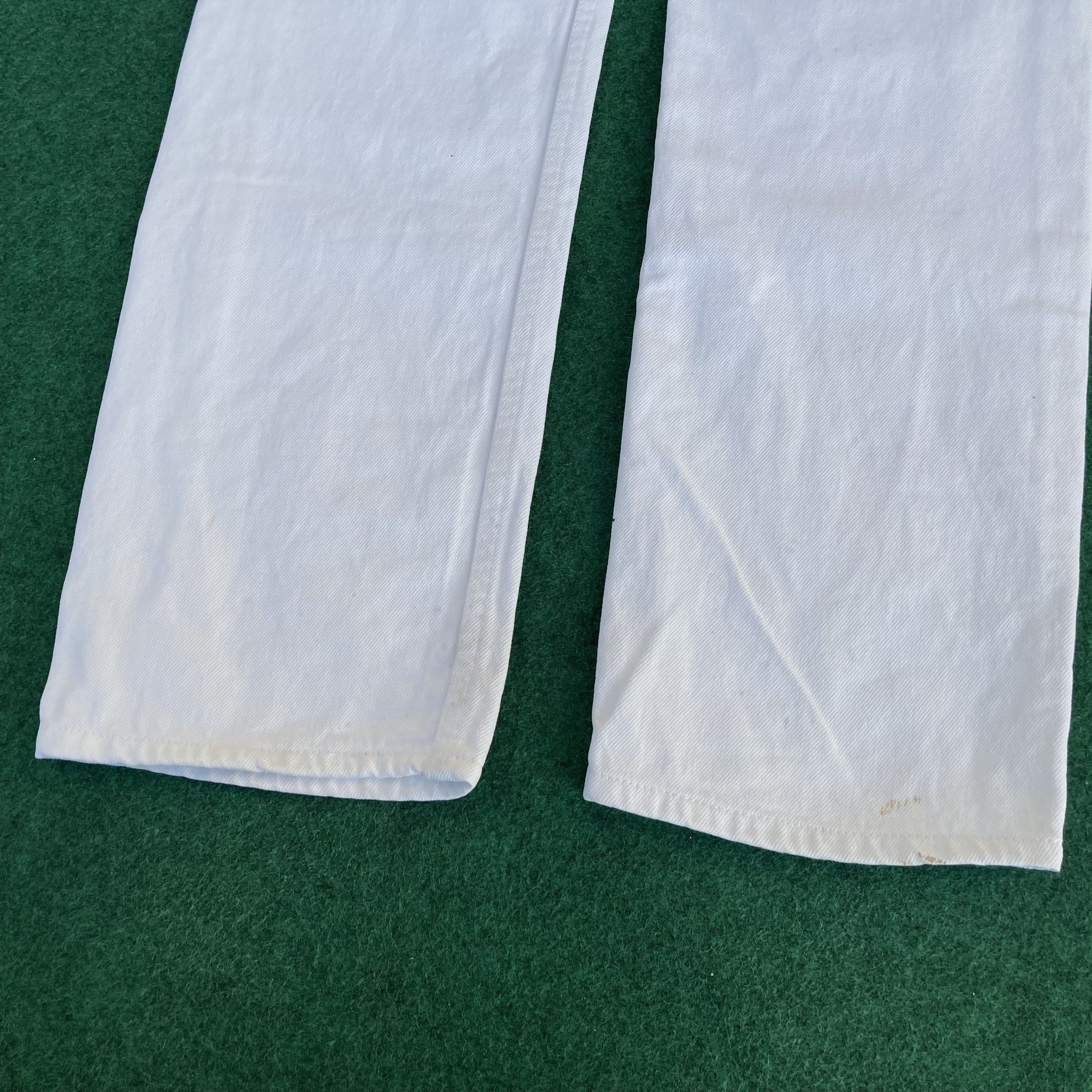 Levi's × Vintage Vtg Levis 501 Distressed Ripped White Grunge Jeans Size US 28 / EU 44 - 10 Thumbnail