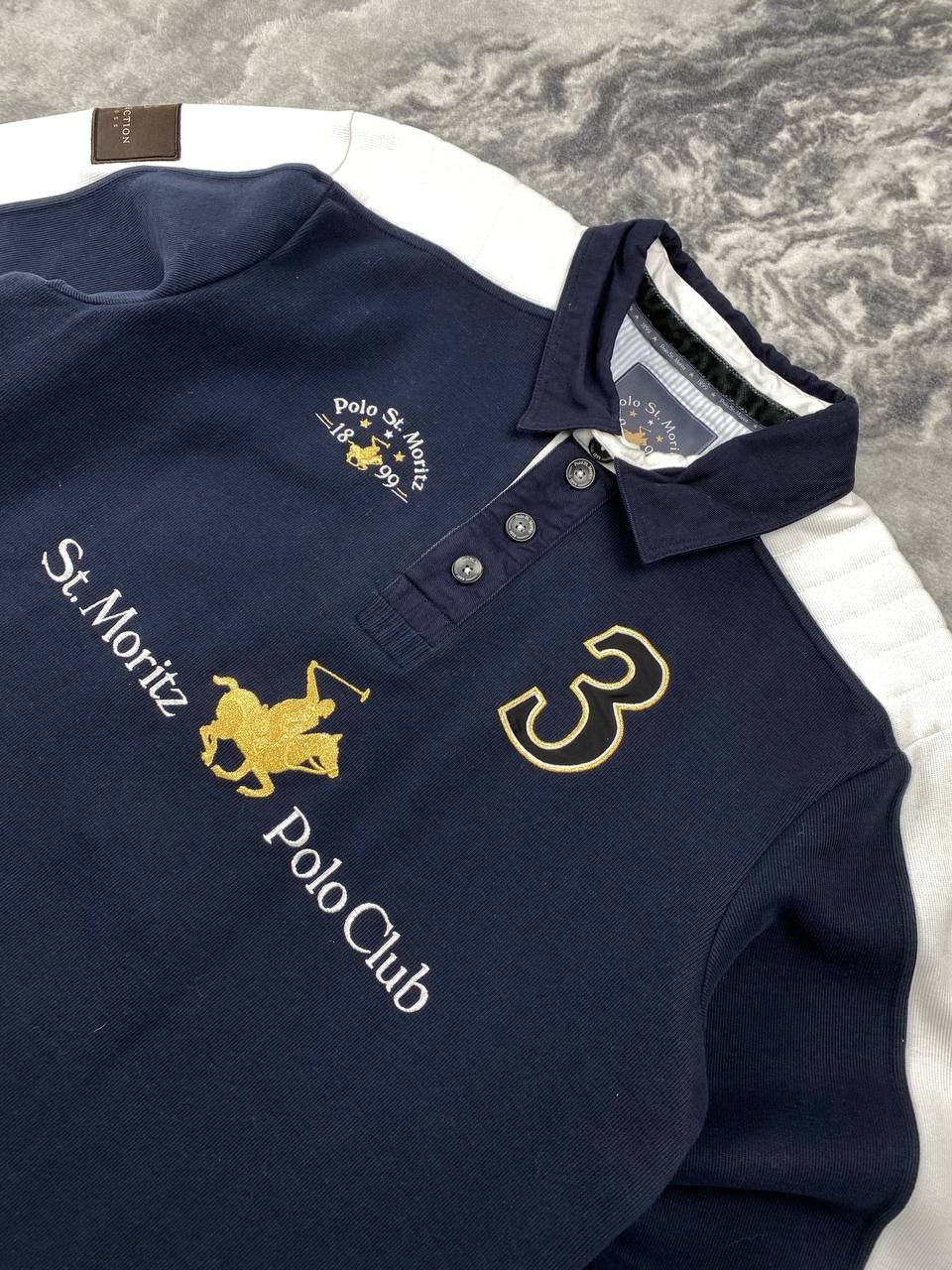 Vintage Polo Club St Moritz Switzerland Rugby Sweatshirt Big Logo Size US XL / EU 56 / 4 - 3 Thumbnail