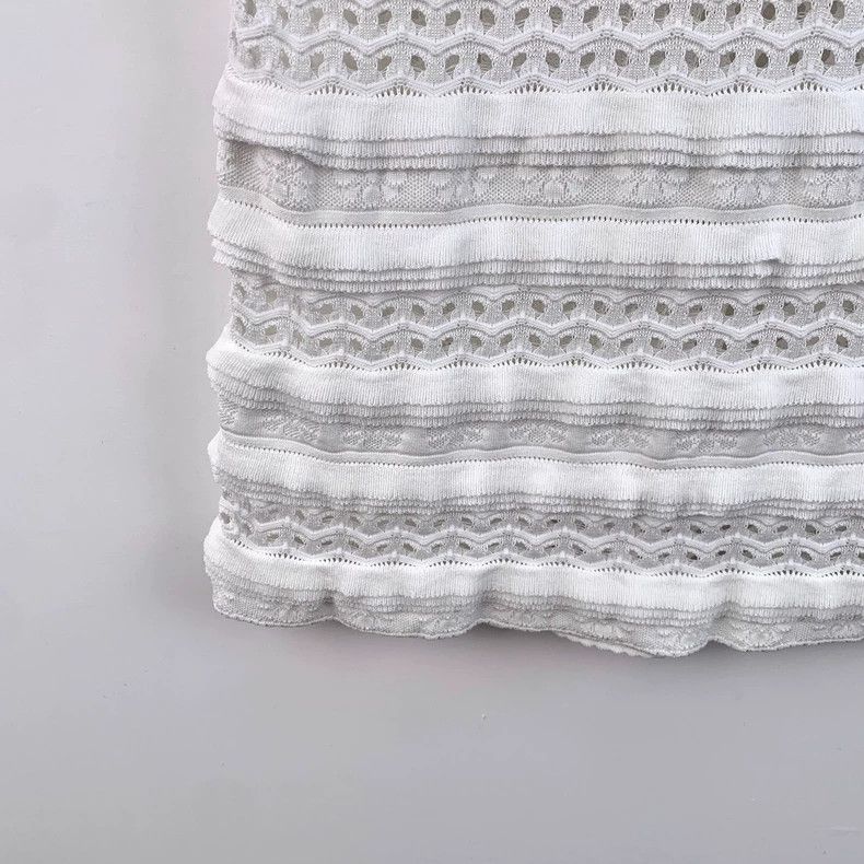 Chanel Chanel White floral hollow lace embroidered cotton round-n Size XS / US 0-2 / IT 36-38 - 4 Thumbnail