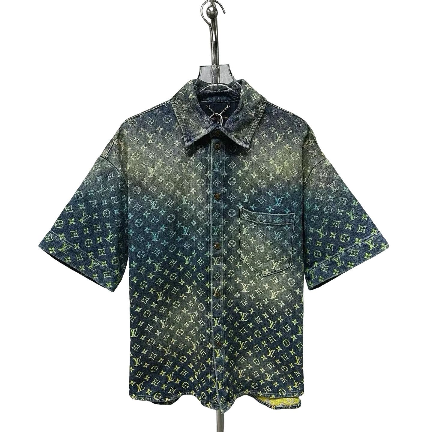 Louis Vuitton Louis Vuitton Rainbow Gradient Denim Shirt XS Size US XS / EU 42 / 0 - 1 Thumbnail