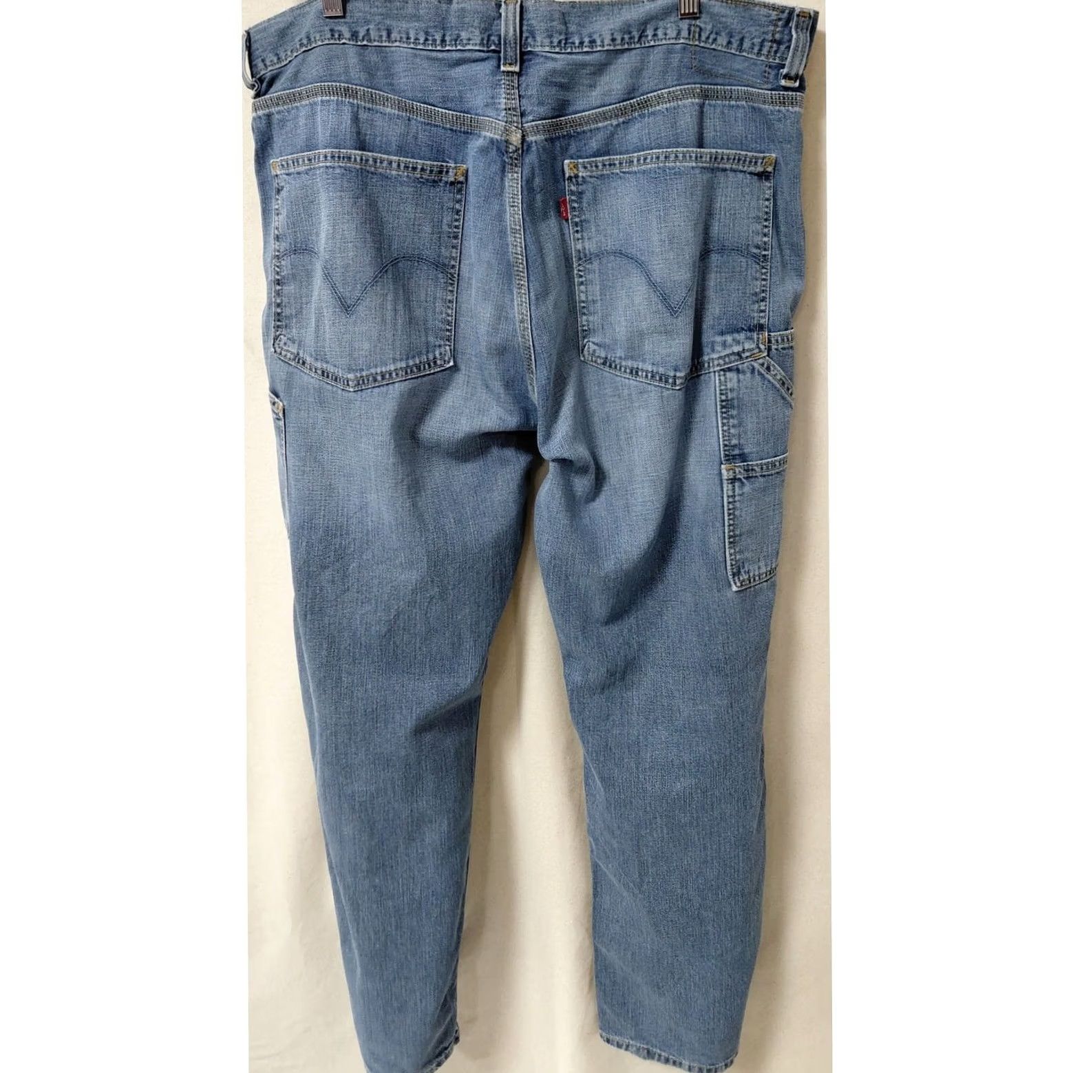 Levi's Levi's Carpenter Loose Straight Jeans Blue Solid Denim Size L32 W38 Mens Size US 32 / EU 48 - 2 Thumbnail