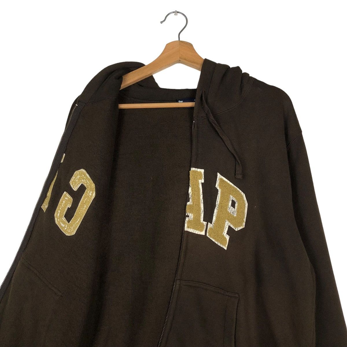 Japanese Brand 🔥VINTAGE ZIPPER JACKET GAP BIG LOGO SPELL OUT HOODIE Size US XL / EU 56 / 4 - 15 Thumbnail