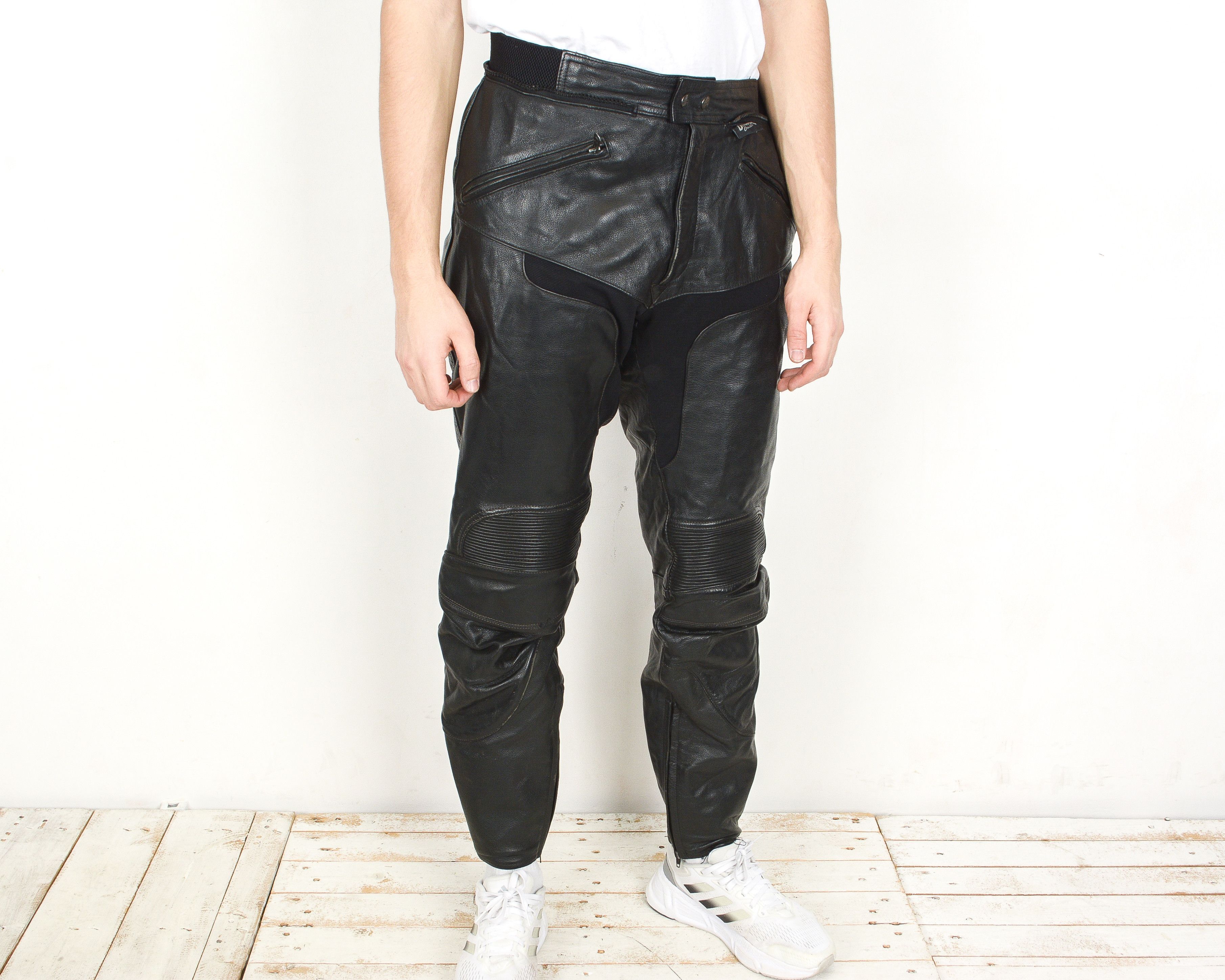 Dainese × Vintage Moto Racer Men's W38 L34 Leather pants Trousers biker Size US 38 / EU 54 - 5 Thumbnail