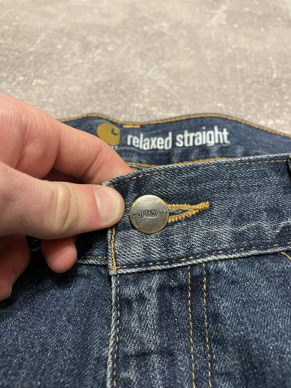 Carhartt × Vintage Vintage Carhartt Denim Relaxed Jeans 36/34 Size US 36 / EU 52 - 13 Thumbnail