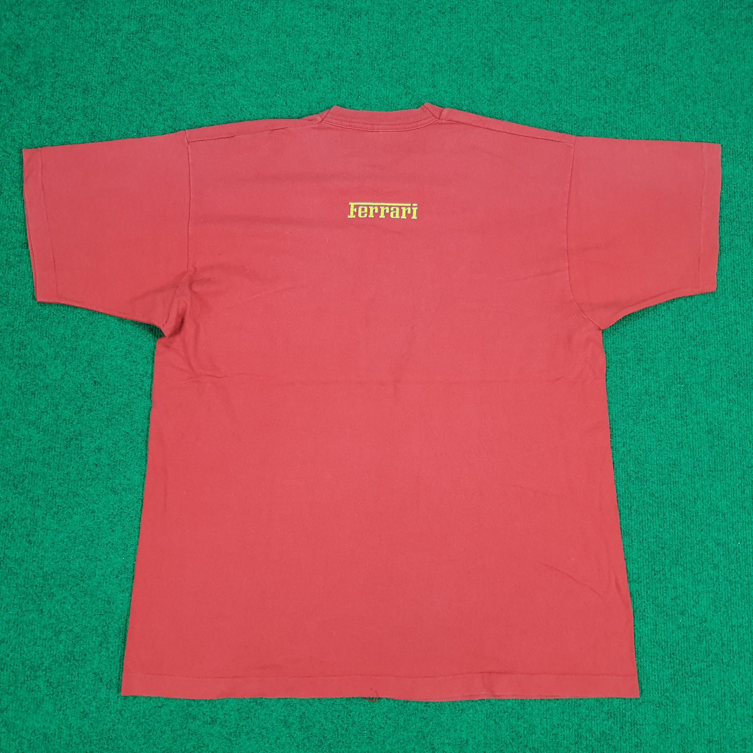 Ferrari × Vintage Vintage Ferrari Big Logo Motorsports Tshirt Size US XL / EU 56 / 4 - 3 Thumbnail
