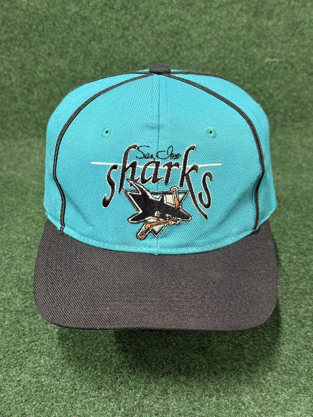 The Game Vintage San Jose Sharks Youngan Snapback Hat Size ONE SIZE - 1 Thumbnail
