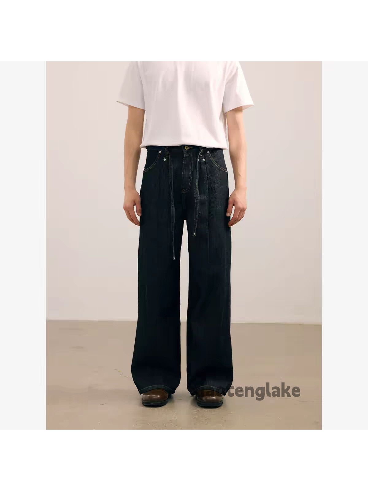 Jean zx vintage pleated denim wide Leg loose flared jeans Size US 28 / EU 44 - 6 Thumbnail
