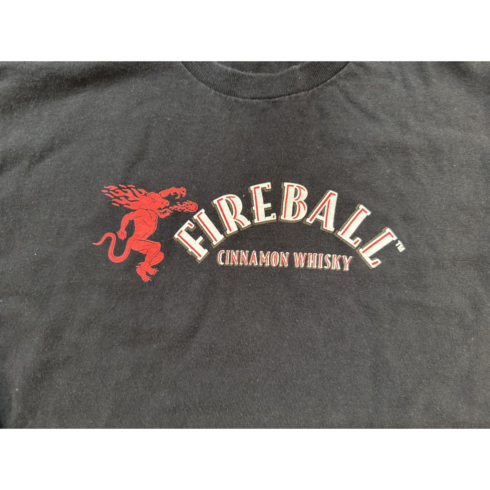 & Other Stories Fireball Shirt Mens MED Blk Long Sleeve Liquor Whiskey Y2K Size US M / EU 48-50 / 2 - 5 Thumbnail