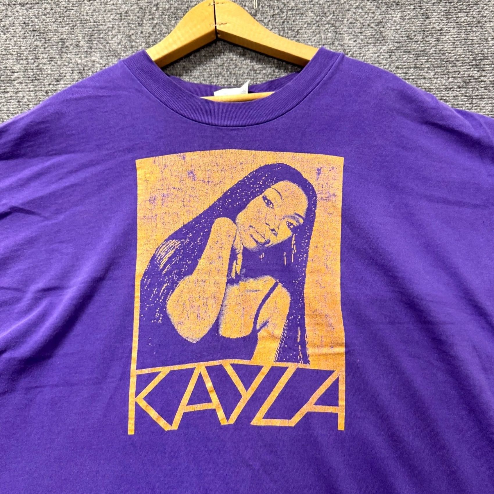 Hanes VINTAGE Kayla T-Shirt Hanes Beefy-T 2XL Purple Men Big & Tall 100% Cotton Y2K Size US XXL / EU 58 / 5 - 5 Thumbnail