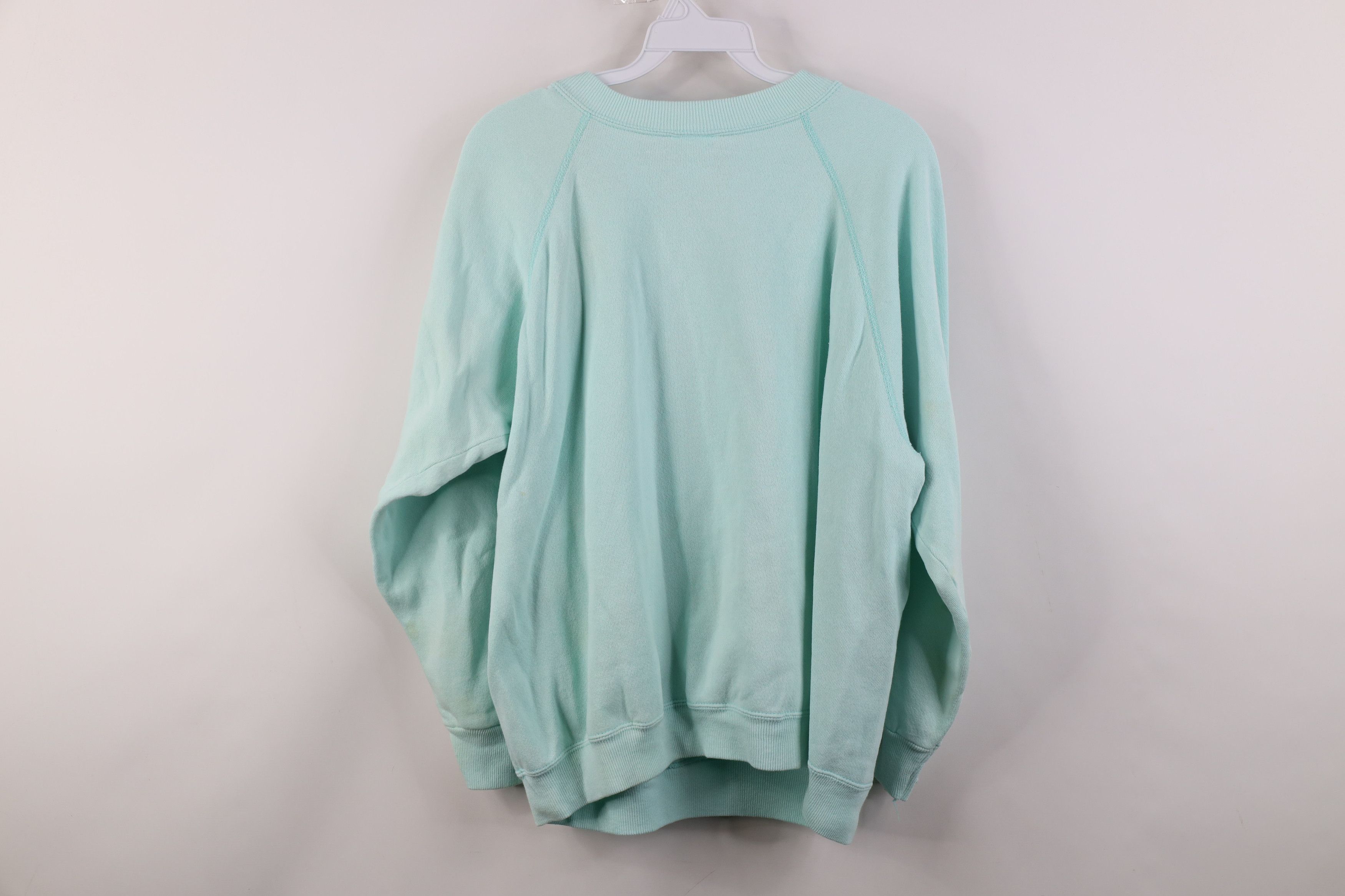 Vintage Vintage 90s Streetwear Blank Crewneck Sweatshirt Blue USA Size XL / US 12-14 / IT 48-50 - 11 Thumbnail