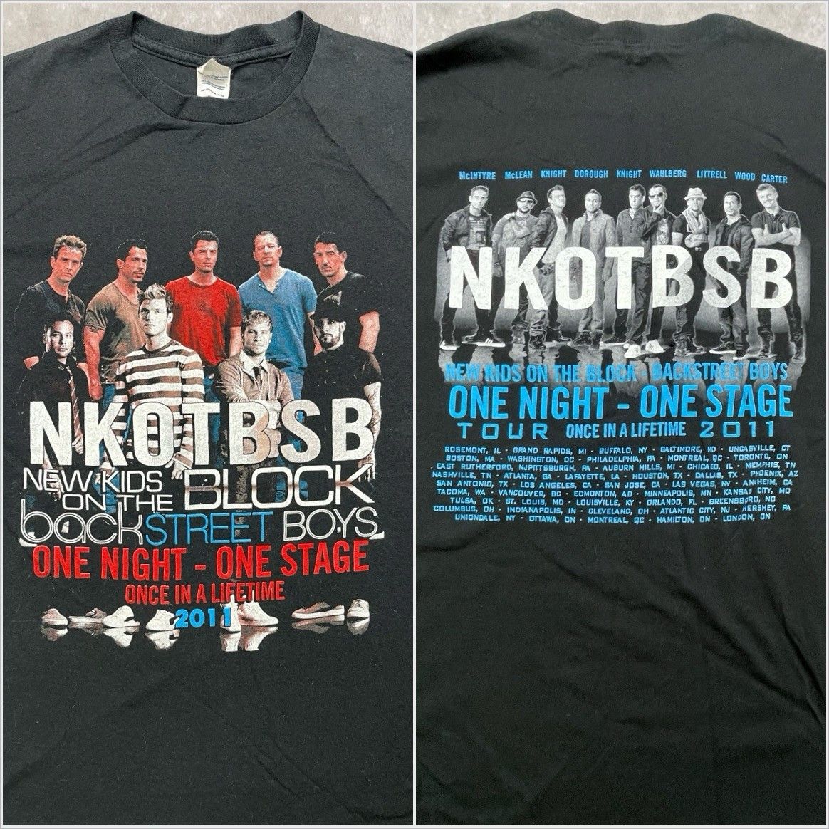 Other Vtg NKOTBSB Double-Sided Tour Shirt XL 2011 NKOTB Backstreet Size US XL / EU 56 / 4 - 1 Thumbnail