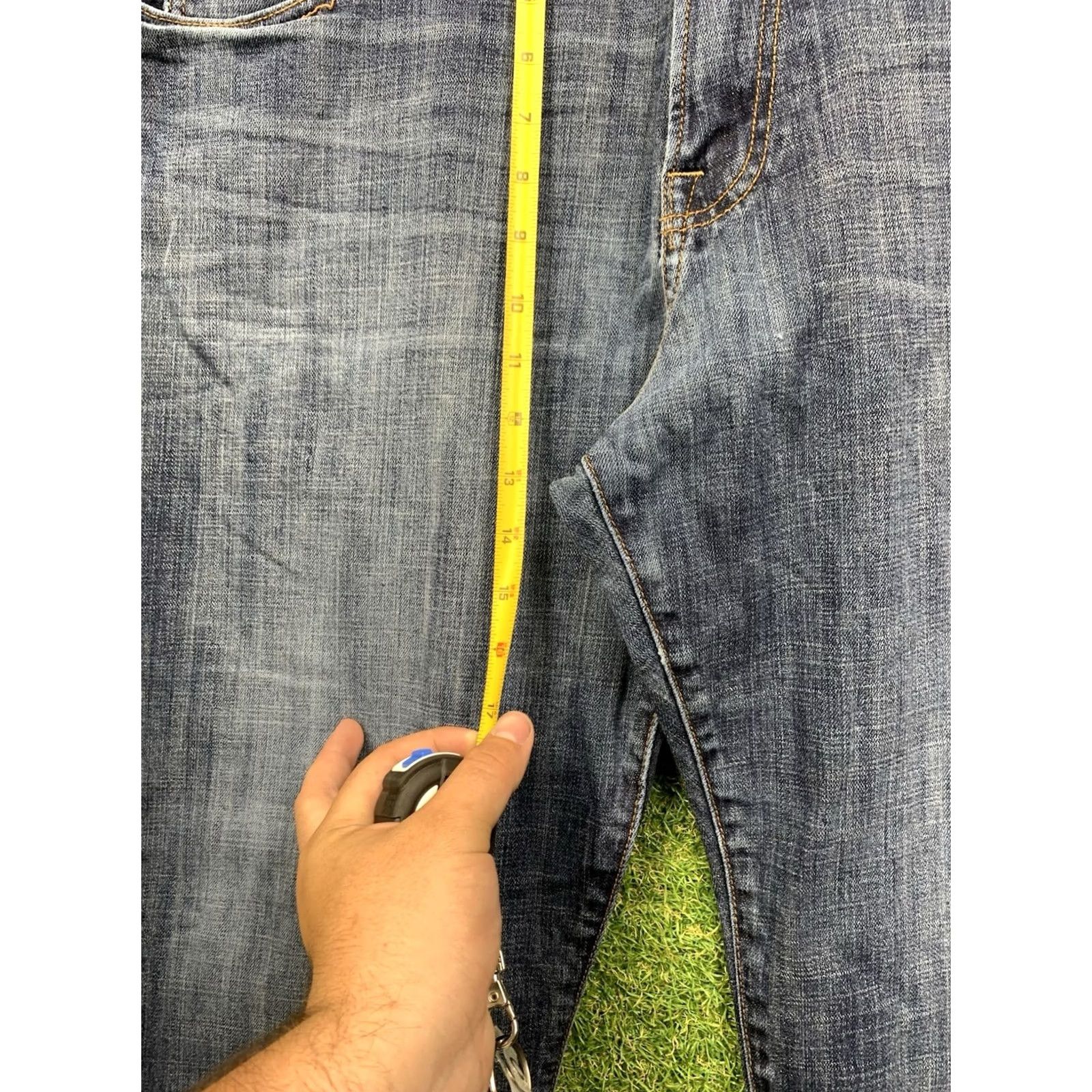 Lucky Brand Lucky Brand Jeans Mens 40x30 221 Original Straight Dark Wash Denim 5-Pocket Regular Fit Blue 1990s USA Mens Size US 40 / EU 56 - 4 Thumbnail