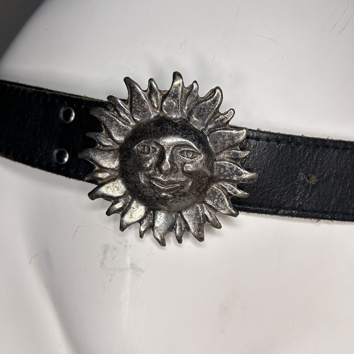 Affliction × Vintage Vintage Leather Belt Big Buckle Size ONE SIZE - 9 Thumbnail