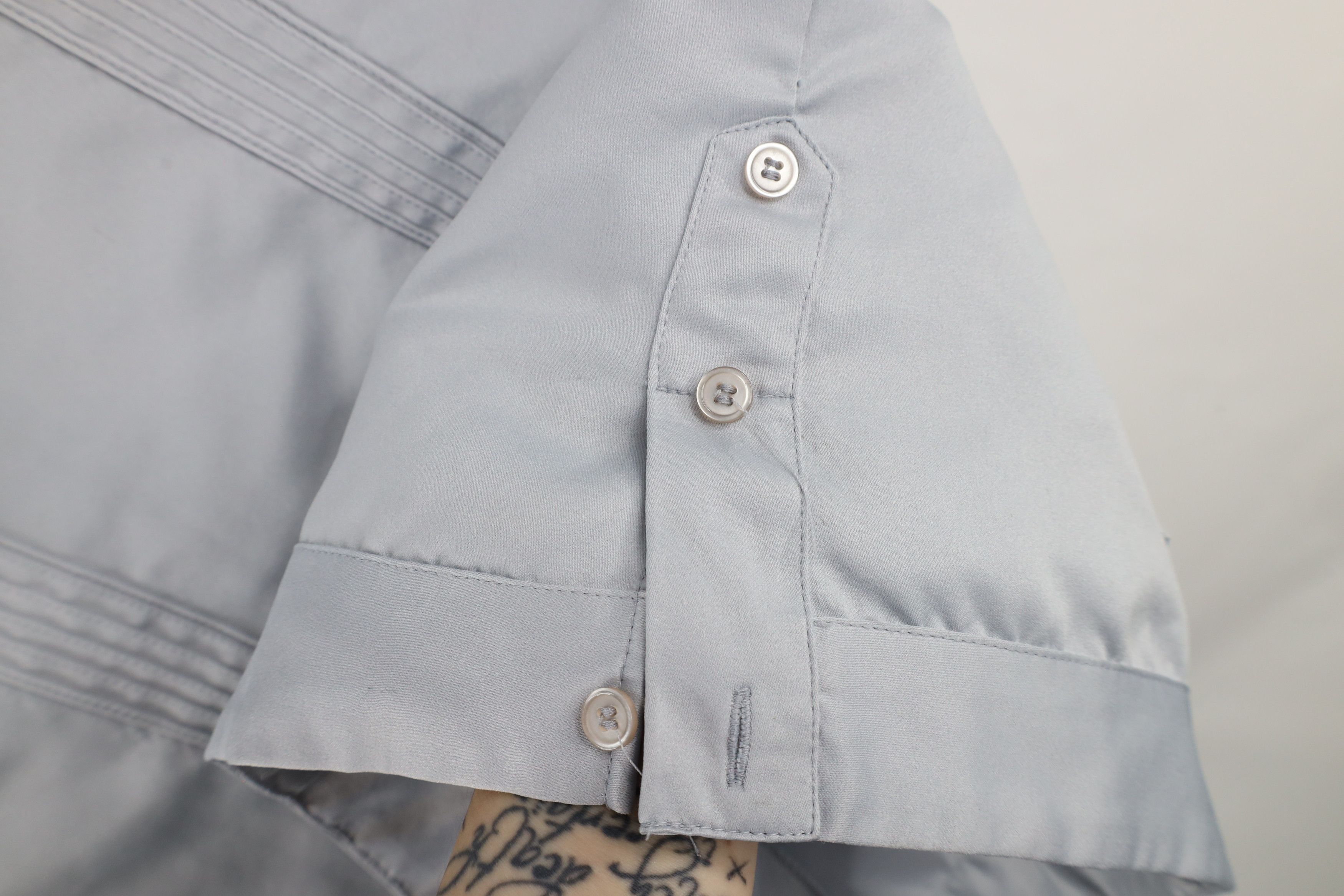 Vintage Vintage 90s Guayabera Beach Wedding Button Shirt Gray Size US XXL / EU 58 / 5 - 9 Thumbnail