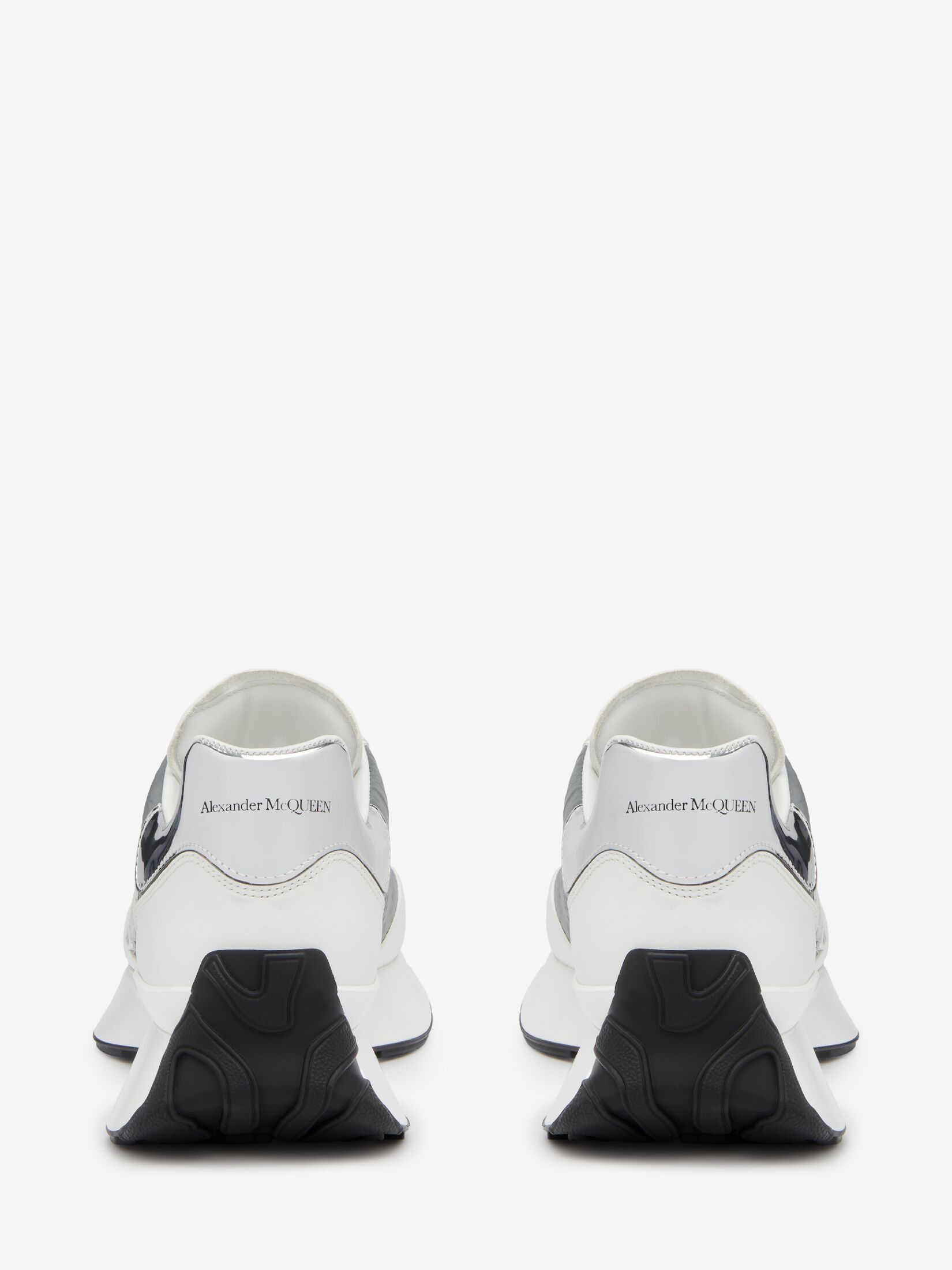 Alexander McQueen o1w1db10925 Sprint Runner in White/Silver Size US 11 / IT 41 - 5 Thumbnail
