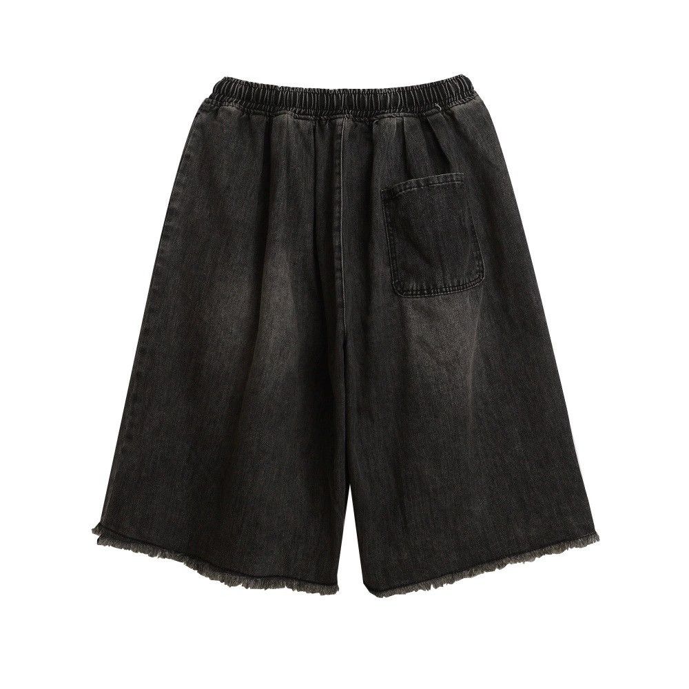 Jean Punk loose raw edge washed distressed ripped denim shorts Size US 32 / EU 48 - 2 Thumbnail