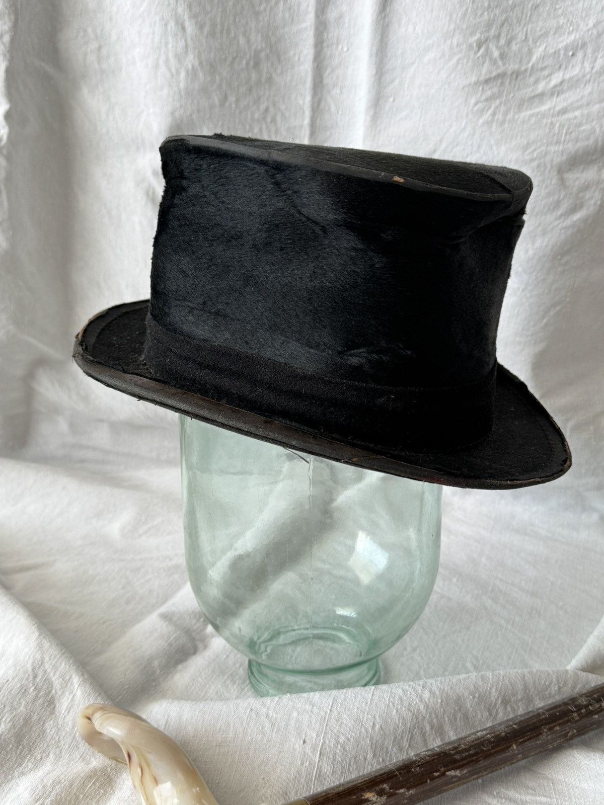 Japanese Brand Early 20th Century British Beaver Fur Art Deco Top Hat Size ONE SIZE - 5 Thumbnail