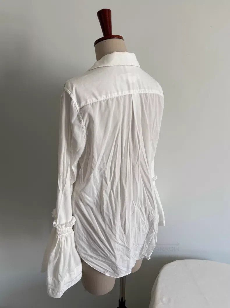 Comme des Garcons Comme Des Garcons White Lace Flared Sleeve Shirt Size L / US 10 / IT 46 - 3 Thumbnail