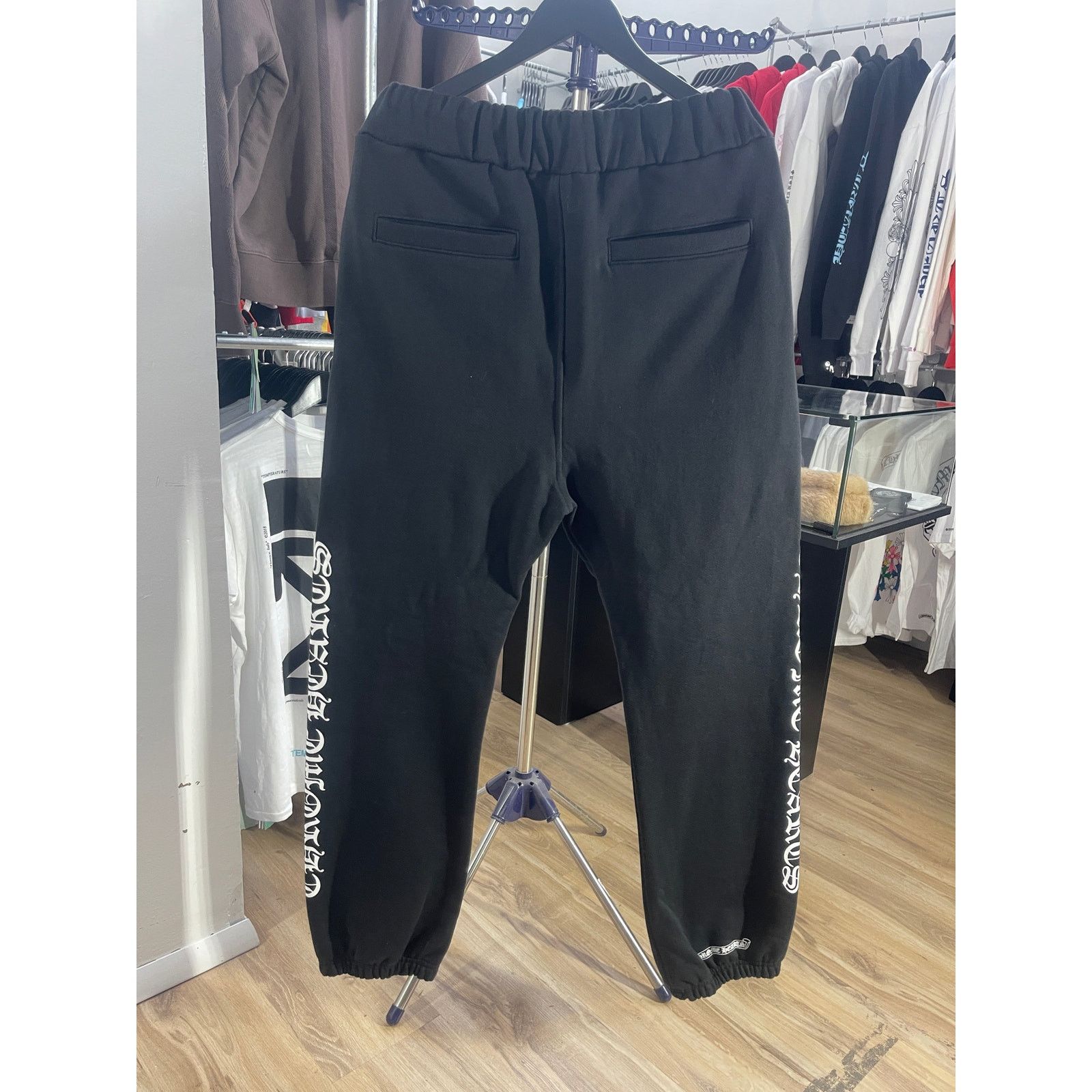 Chrome Hearts Chrome Hearts Scroll Logo Sweatpants “Black” Size Large Size US 36 / EU 52 - 1 Thumbnail