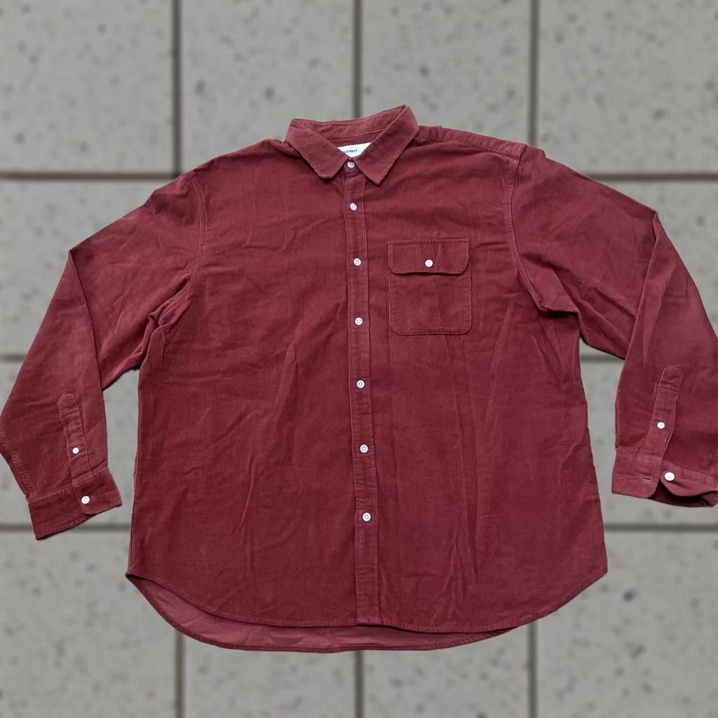 Old Navy VINTAGE Old Navy Corduroy Long Sleeve Shirt Men 2XL Burnt Orange Brown Sienna Thin Wale Size US XXL / EU 58 / 5 - 1 Thumbnail