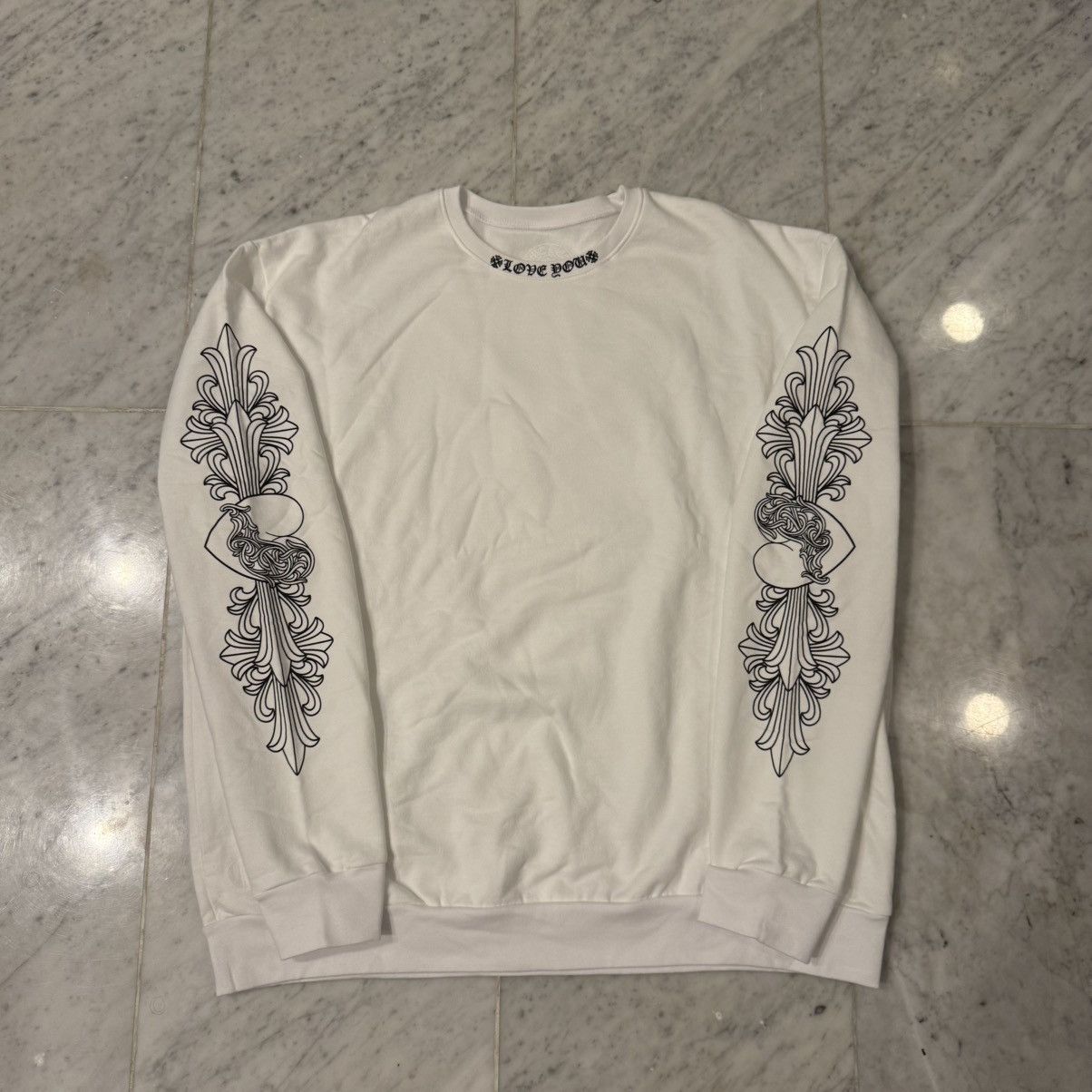 Chrome Hearts Chrome Hearts Love You Crewneck Size US L / EU 52-54 / 3 - 1 Thumbnail
