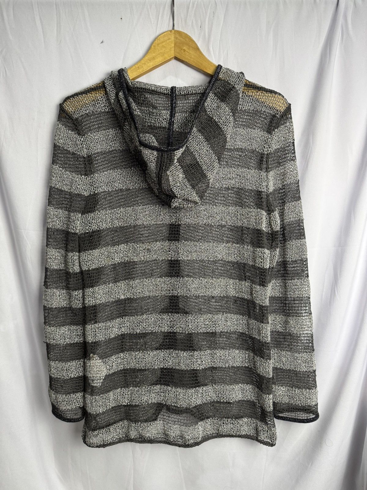 Beauty Beast × Hysteric Glamour × Japanese Brand Net Striped Hoodie Archived Styled Olivia Ifsix Lgb Goa Size US M / EU 48-50 / 2 - 3 Thumbnail