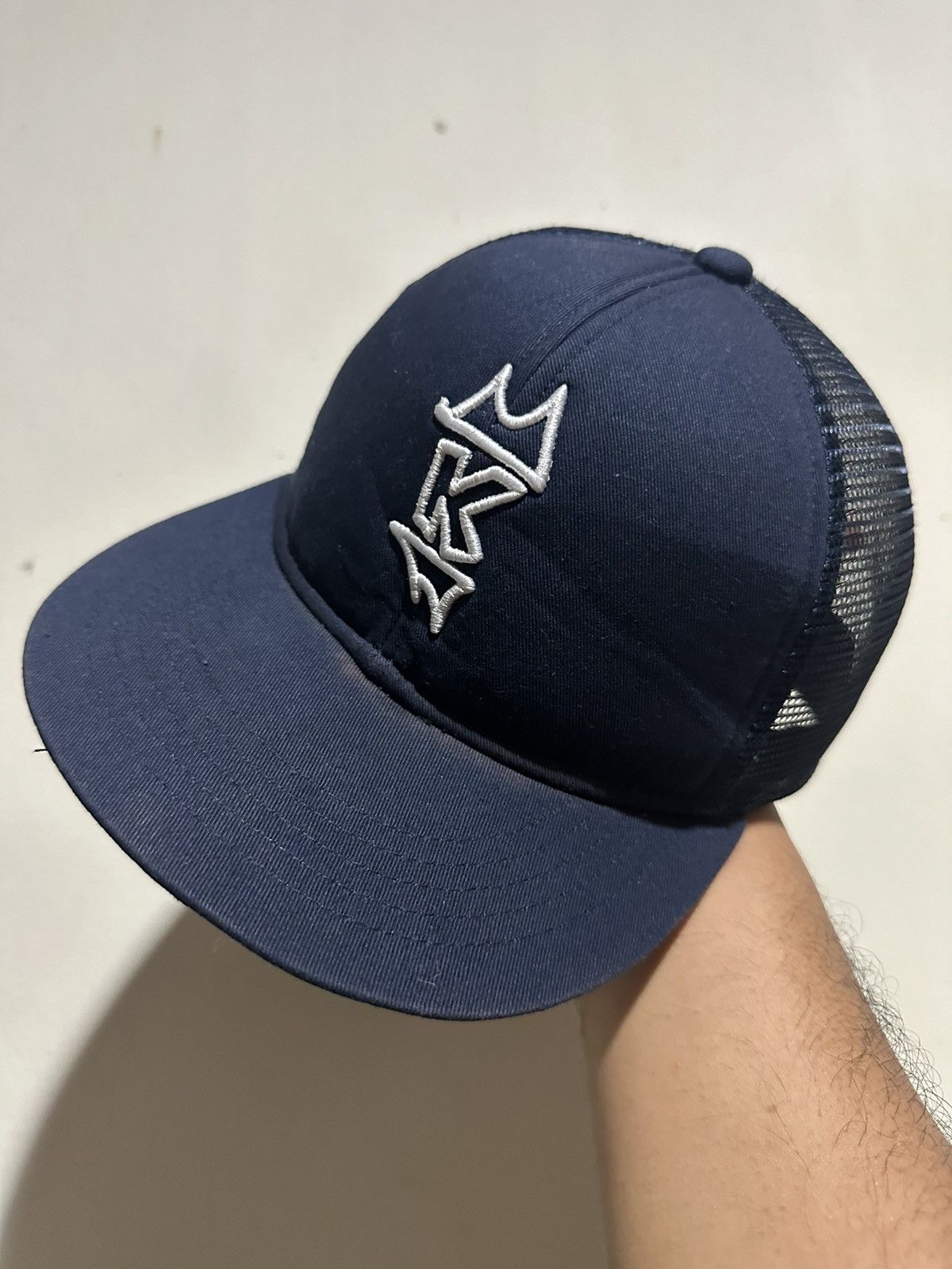 image of Outdoor Cap x Vintage Kissmark Trucker Hat in Blue, Men's