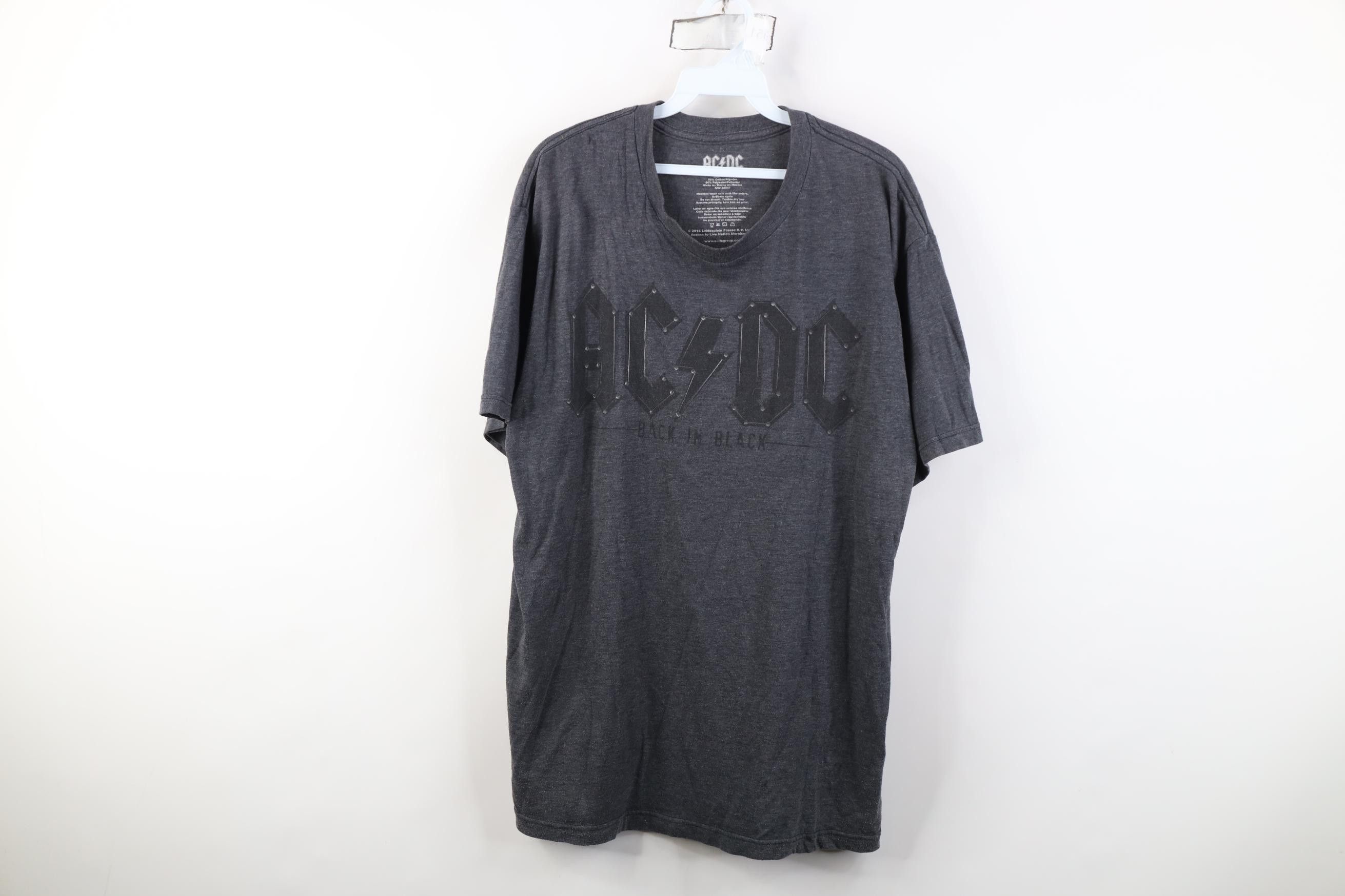 Vintage Retro Y2K Back In Black Tour ACDC Band Short Sleeve T-Shirt Size US L / EU 52-54 / 3 - 1 Thumbnail