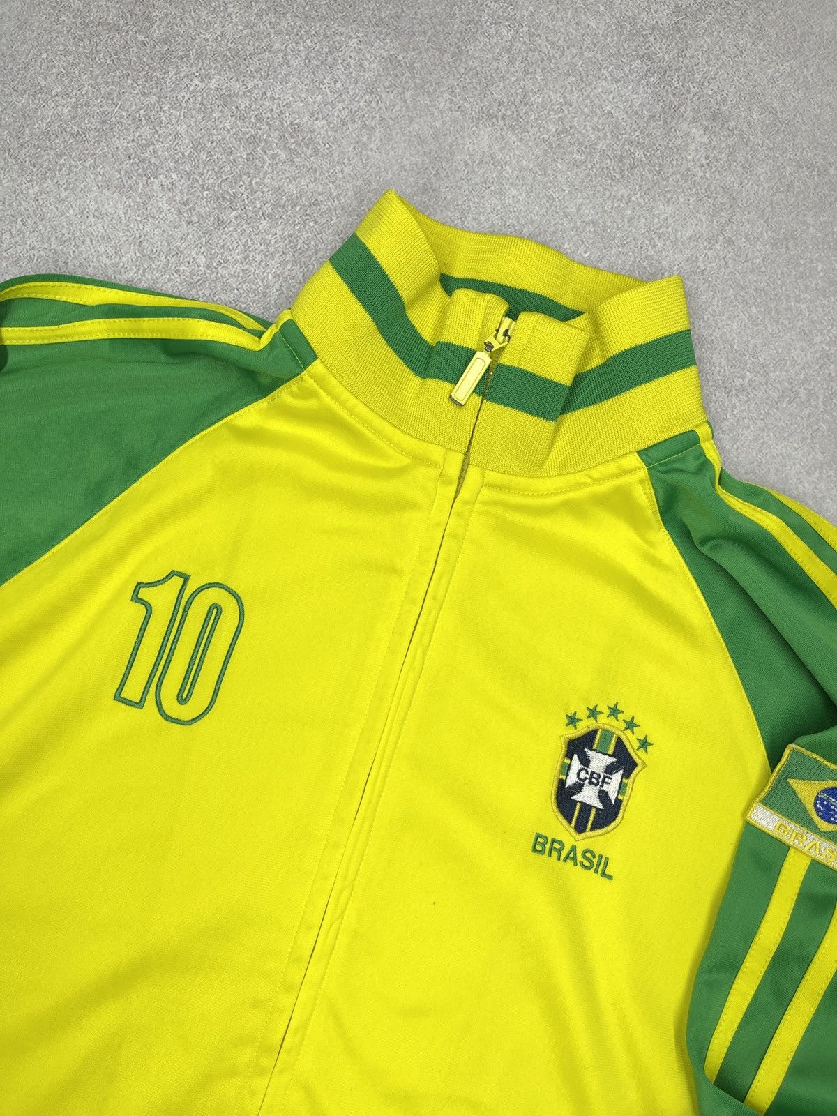 Other Vintage Brazil World Soccer CBF #10 Full Zip Track Jacket Size US M / EU 48-50 / 2 - 4 Thumbnail