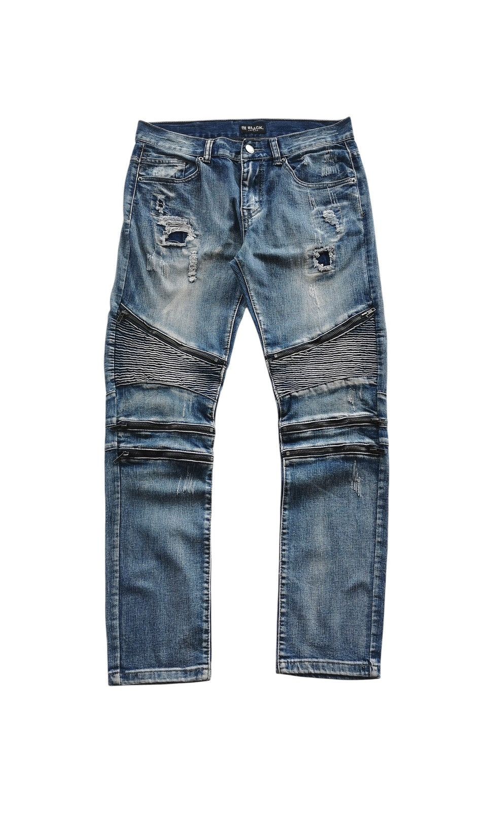 Black Premium Skinny Flex Seditionaries Biker Jeans