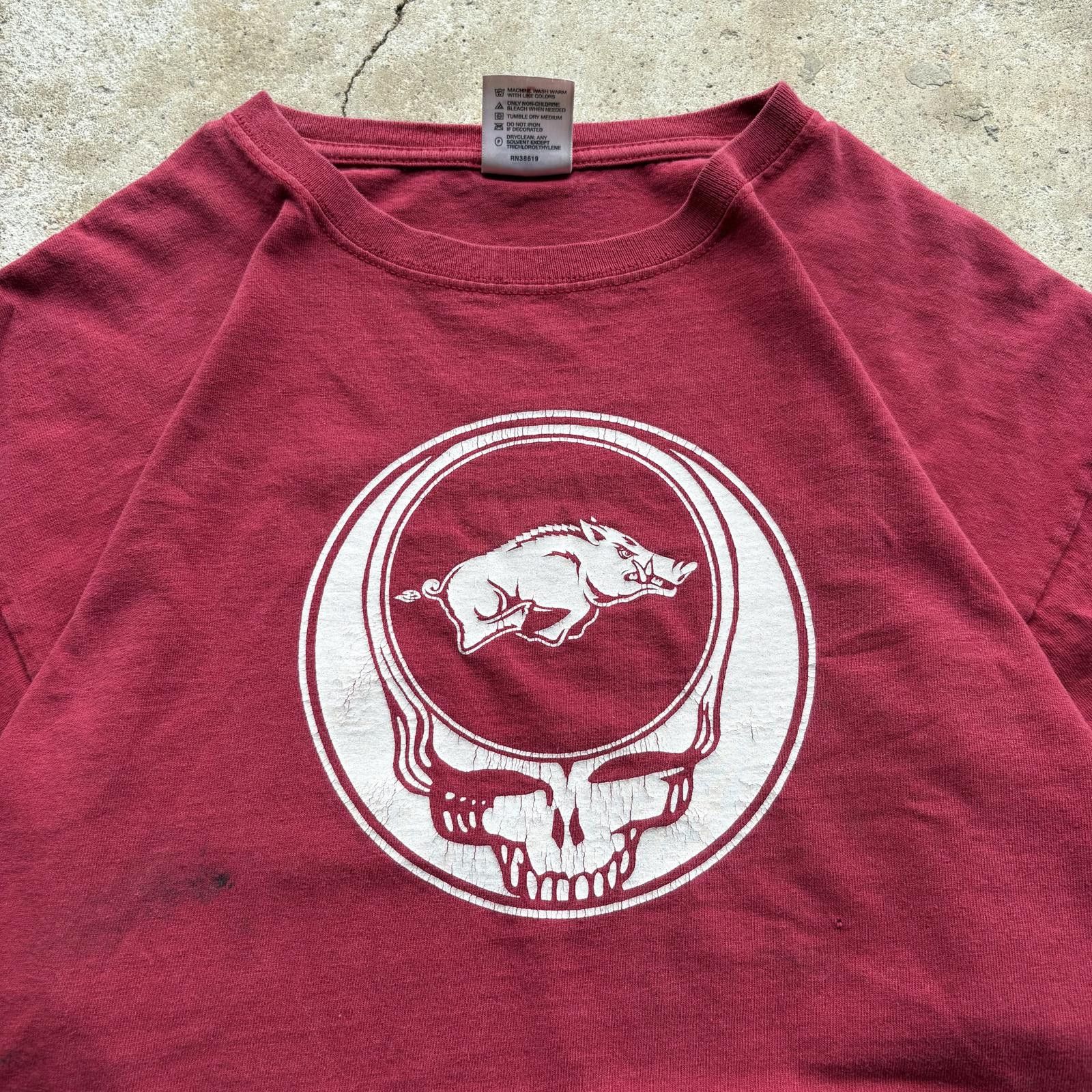 Band Tees × Grateful Dead × Vintage Vintage 90s Y2K Arkansas Razorbacks Grateful Dead Band Shirt Size US L / EU 52-54 / 3 - 2 Thumbnail