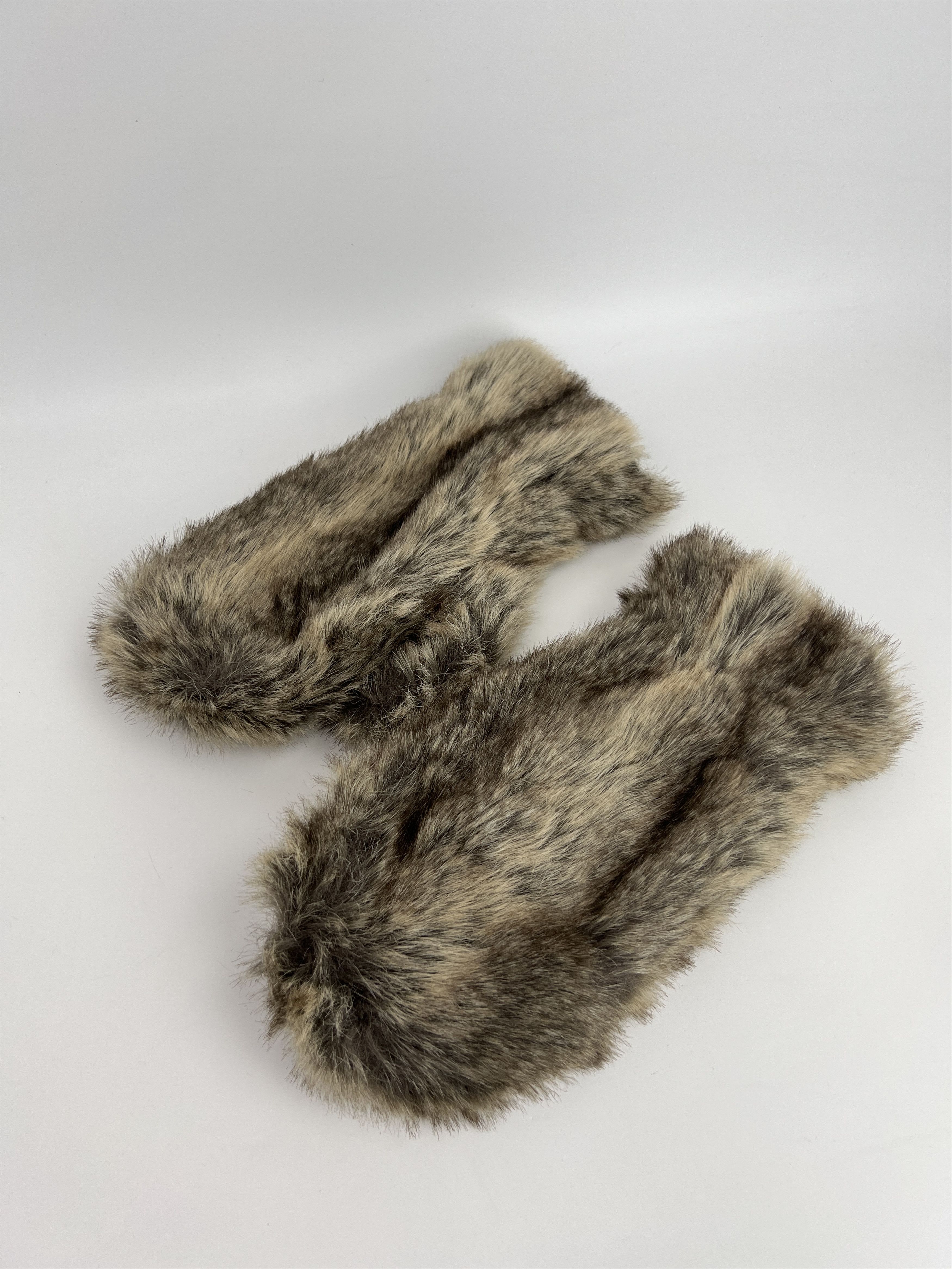Vintage Vintage Y2K Faux Fur Fluffy Mittens Gloves Size ONE SIZE - 3 Thumbnail