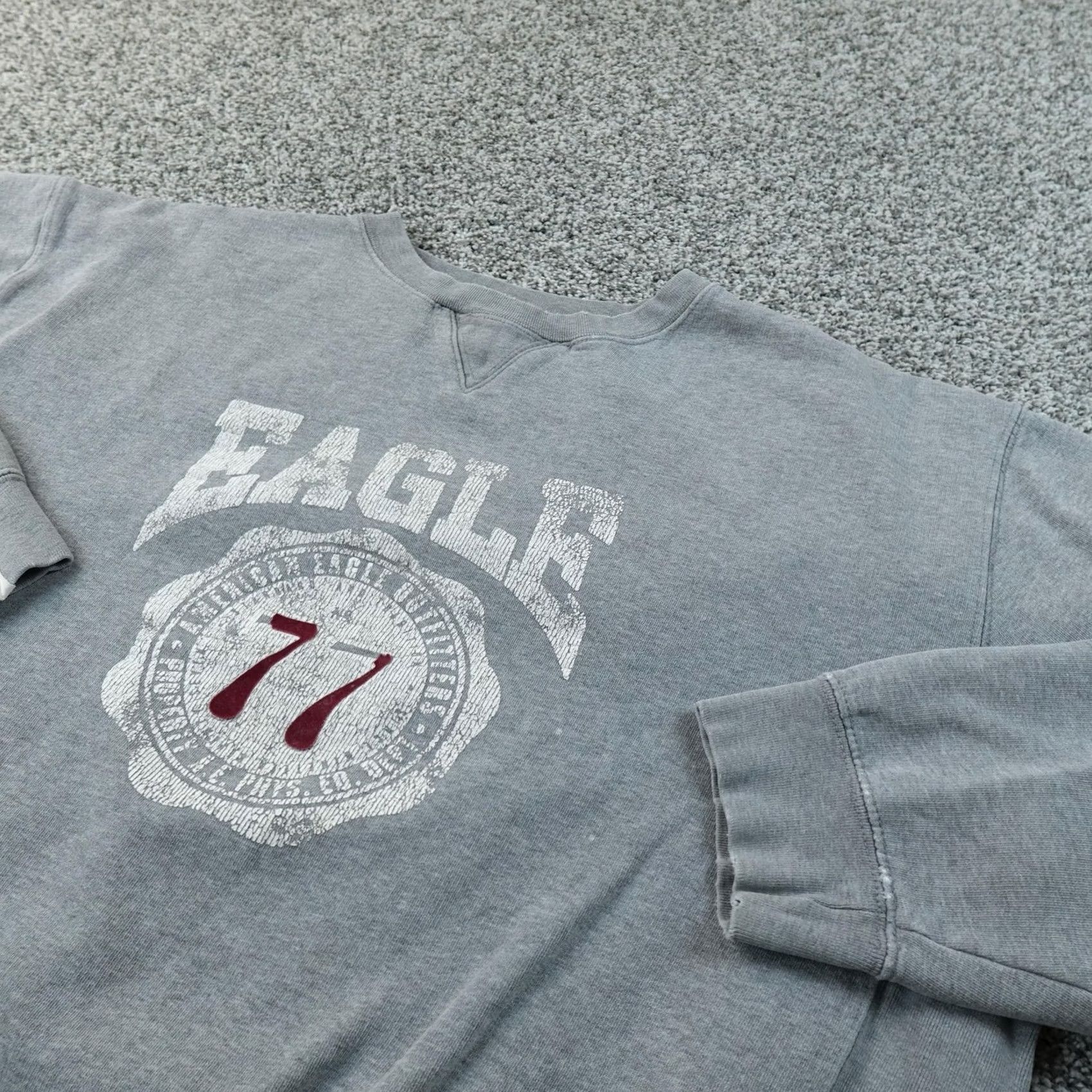 American Eagle Outfitters VINTAGE American Eagle Sweatshirt Womens 2XL Gray Logo Graphic Pullover Crew Neck Sweater Fleece Winter Size XXL / US 16-18 / IT 52-54 - 2 Thumbnail