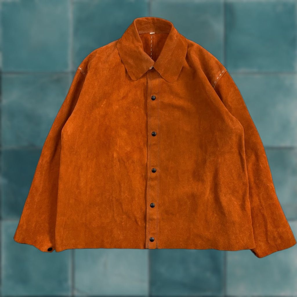 Vintage VINTAGE 60s 50s Brown Suede Leather Jacket Western Snap Cowboy Medium Mens Size US M / EU 48-50 / 2 - 1 Thumbnail
