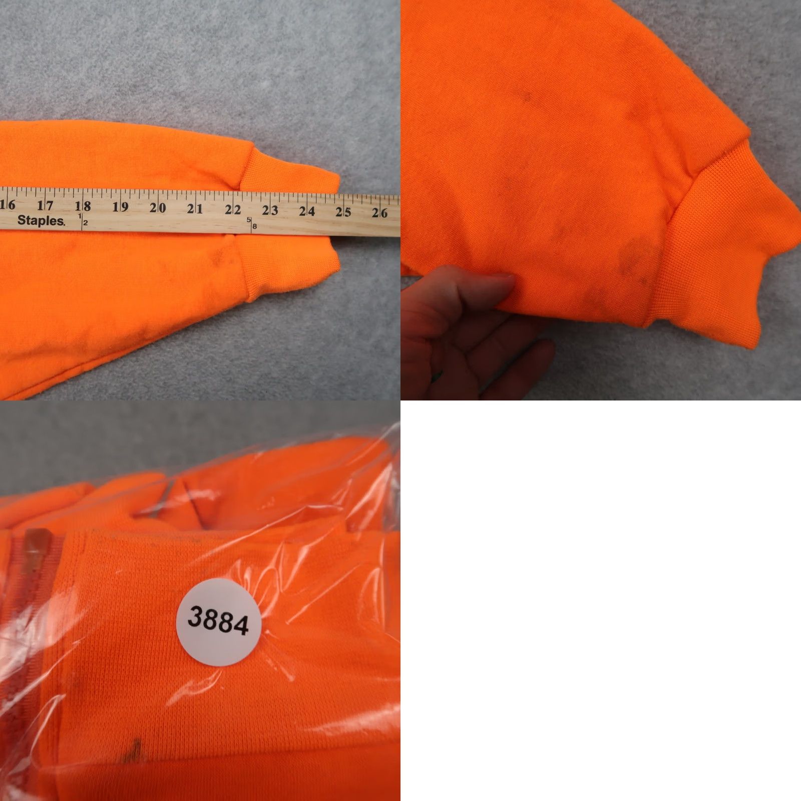 Vintage Vintage 90s Thermal Lined Zip Up Hoodie Orange Adult XL XLarge Nike? Size US XL / EU 56 / 4 - 9 Thumbnail