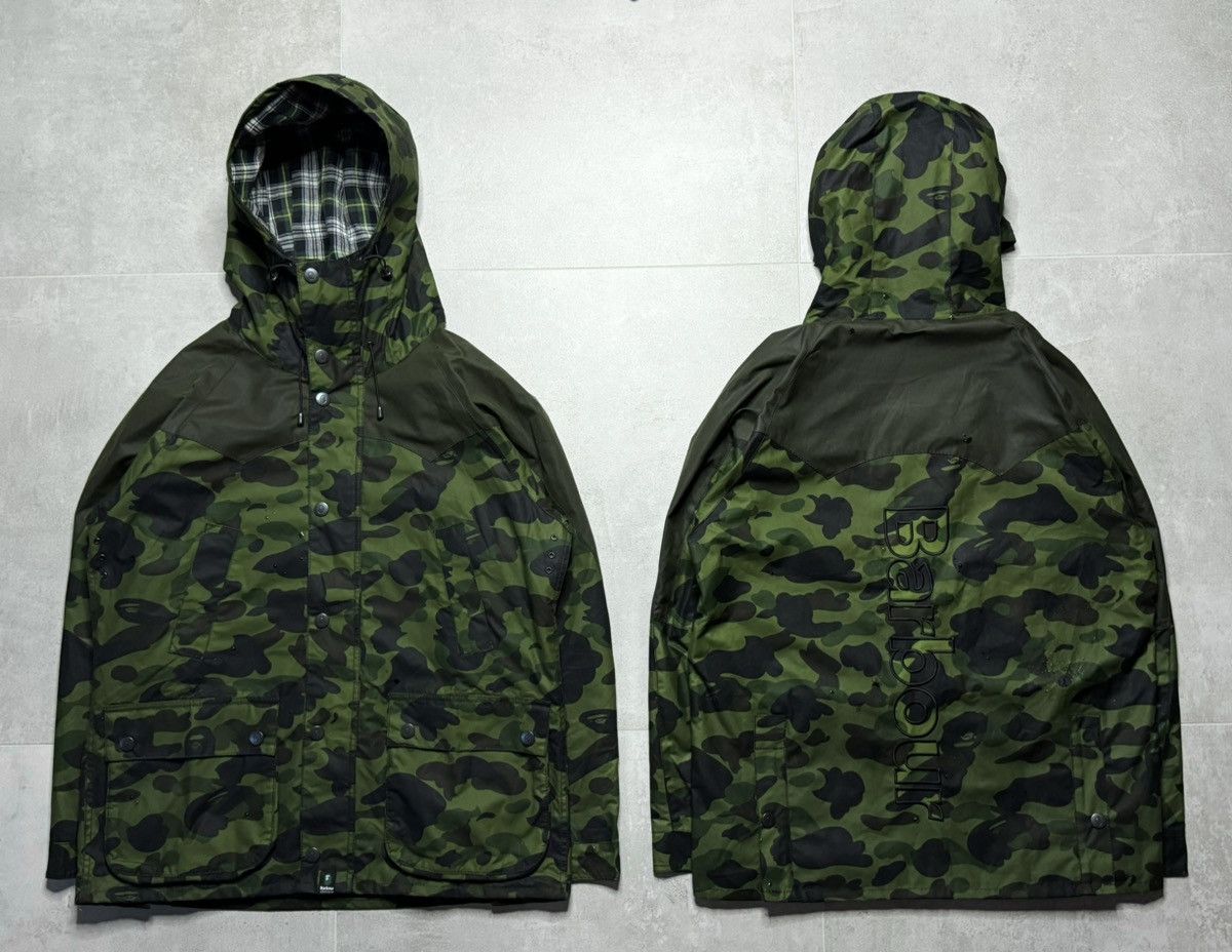 image of Bape x Barbour Snowboard Bedale Jacket in Green, Men's (Size XL)