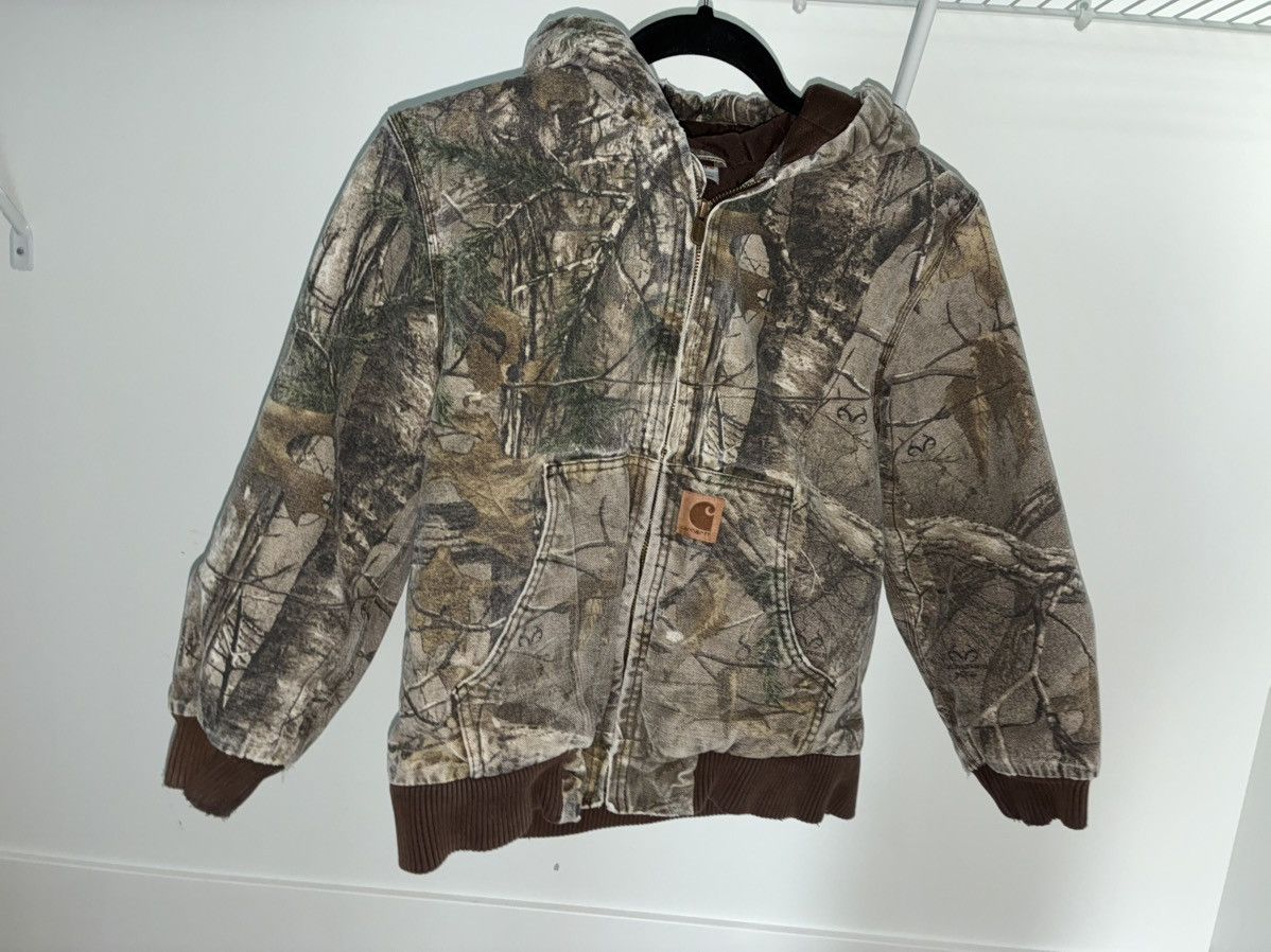 Carhartt women’s active jacket mossy oak teal tree size M