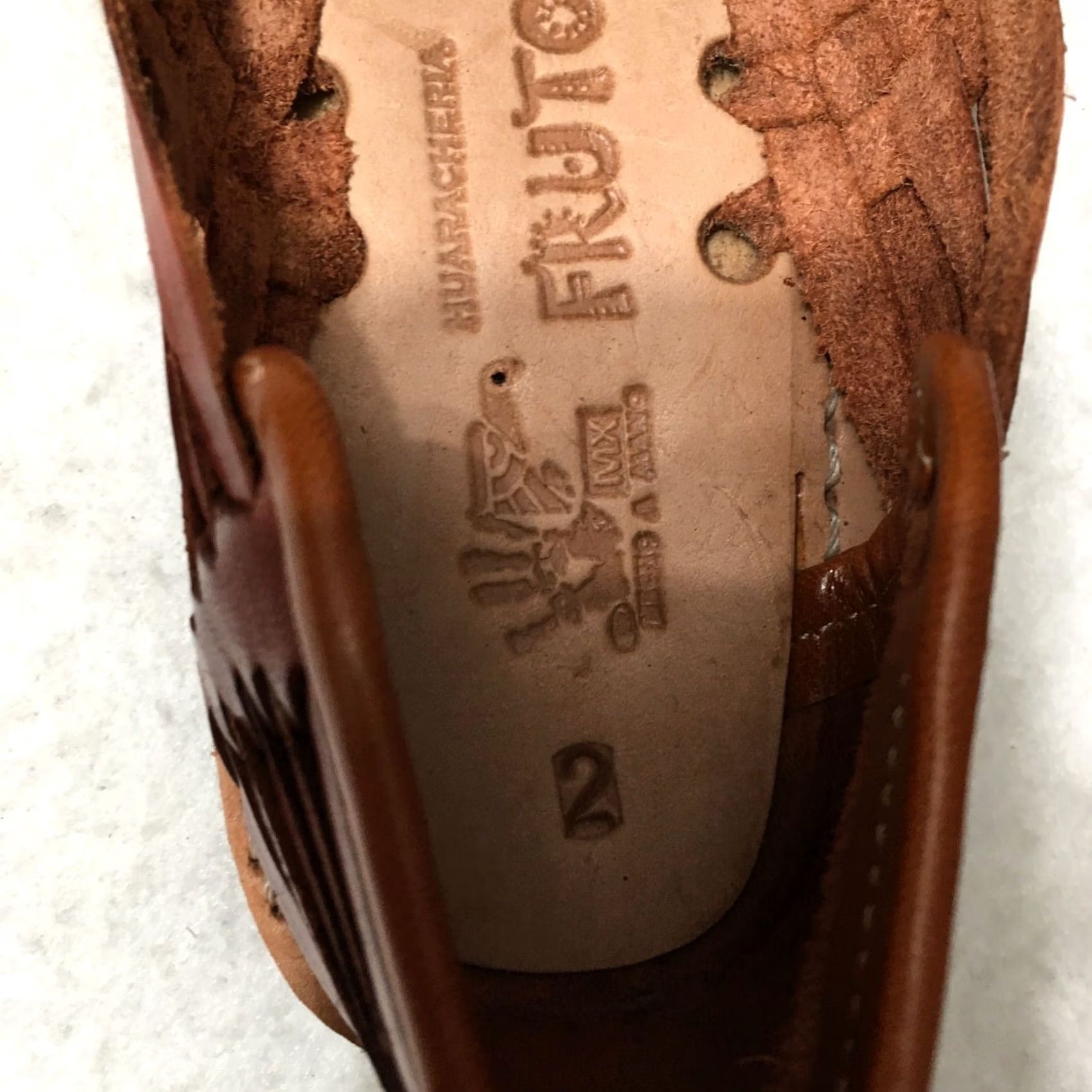 CLOSED frutos Huarache Sandal Womens Red/Tan graphic toe sz 2 CLOSED TOE Slip On Leather Casual Size US 4.5 / IT 34.5 - 7 Thumbnail