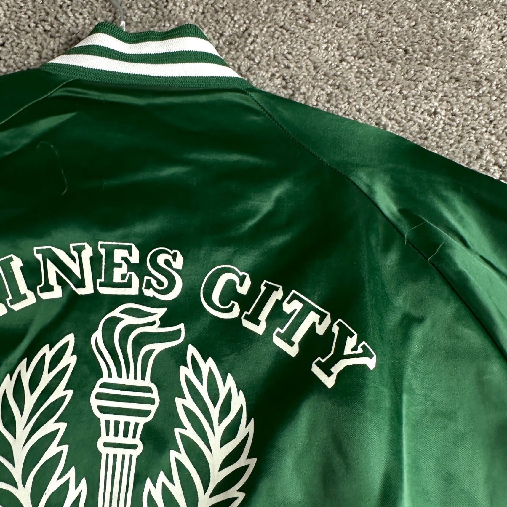 Vintage VINTAGE Nasco JACKET Bomber Shirt Mens M Green Satin Logo Pocket Memorial 90s Size US M / EU 48-50 / 2 - 4 Thumbnail