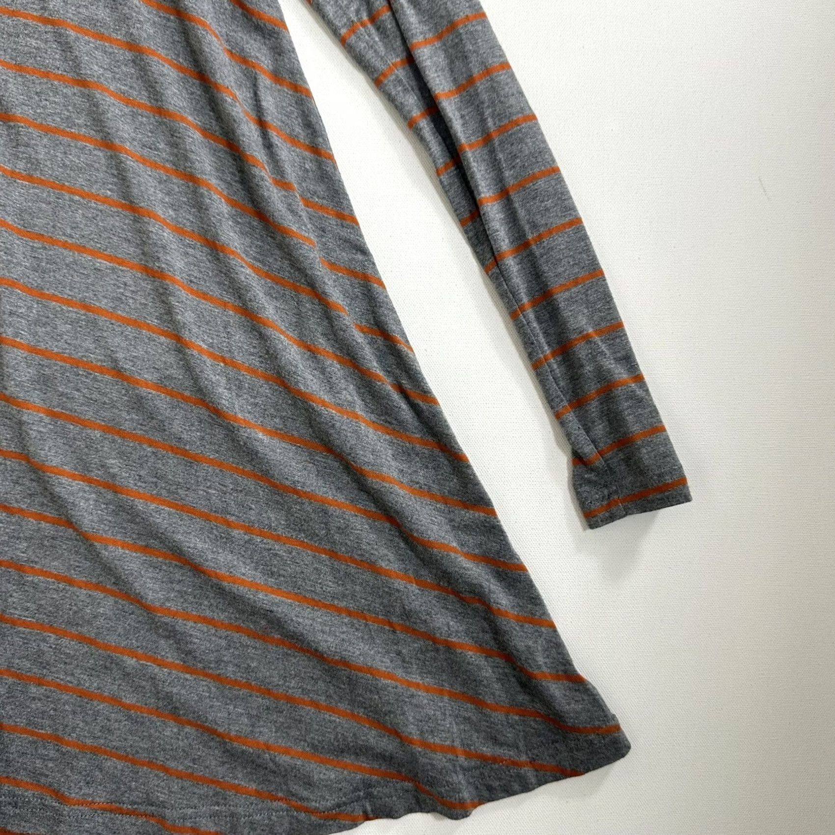 Vintage Matilda Jane Windsong Tunic Top S Long Sleeve V Neck Striped Jersey Stretch Women Regular Bohemian Classic Gray Size S / US 4 / IT 40 - 3 Thumbnail